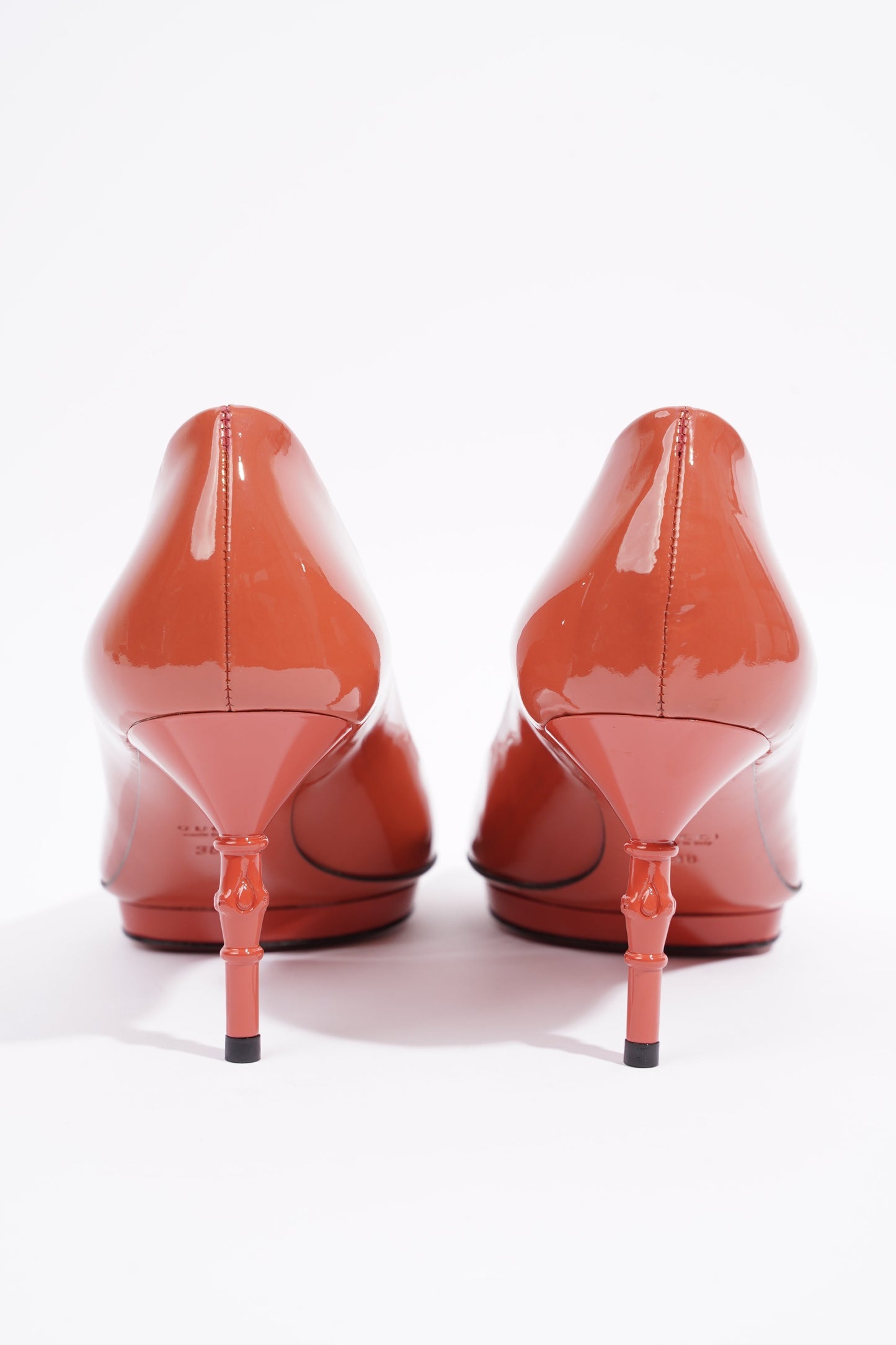 Gucci Womens Bamboo Pump Dark Coral EU 38 / UK 5