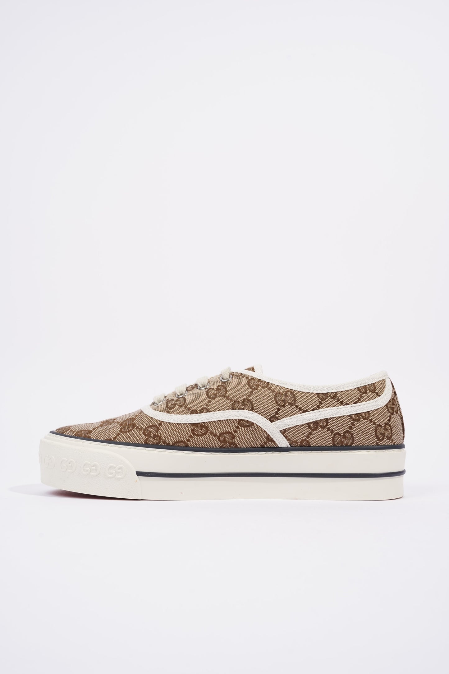 Gucci Tennis 1977 GG Brown GG Logo Canvas EU 38 UK 5
