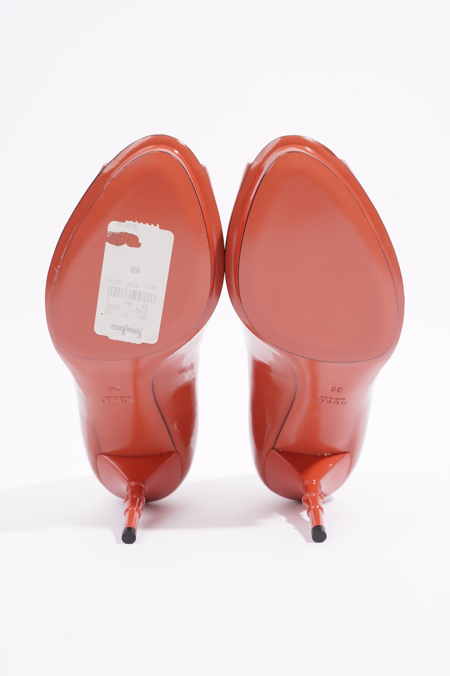 Gucci Womens Bamboo Pump Dark Coral EU 38 / UK 5