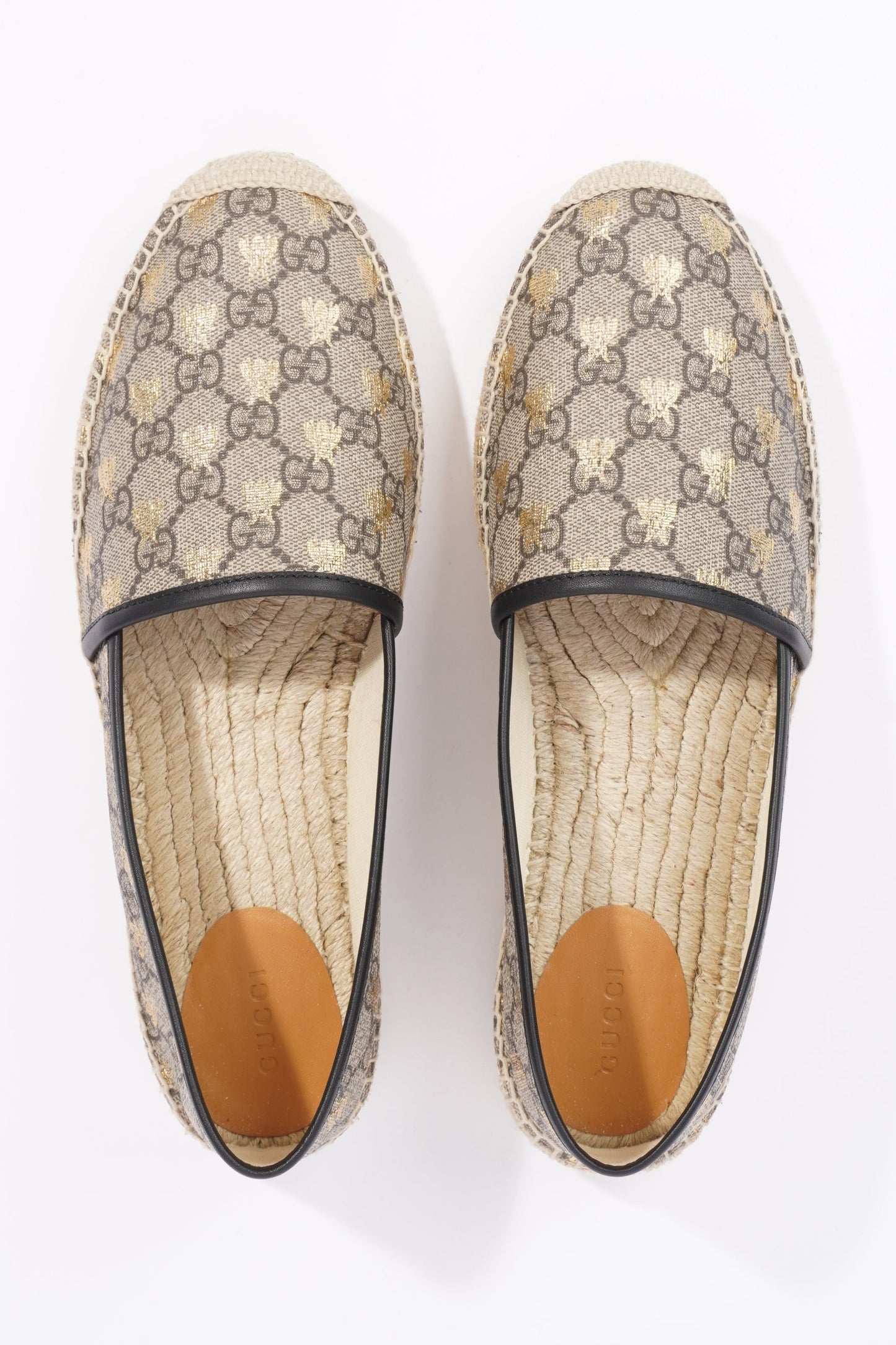 Gucci Mens Espadrilles Beige Bees EU 42 / UK 8