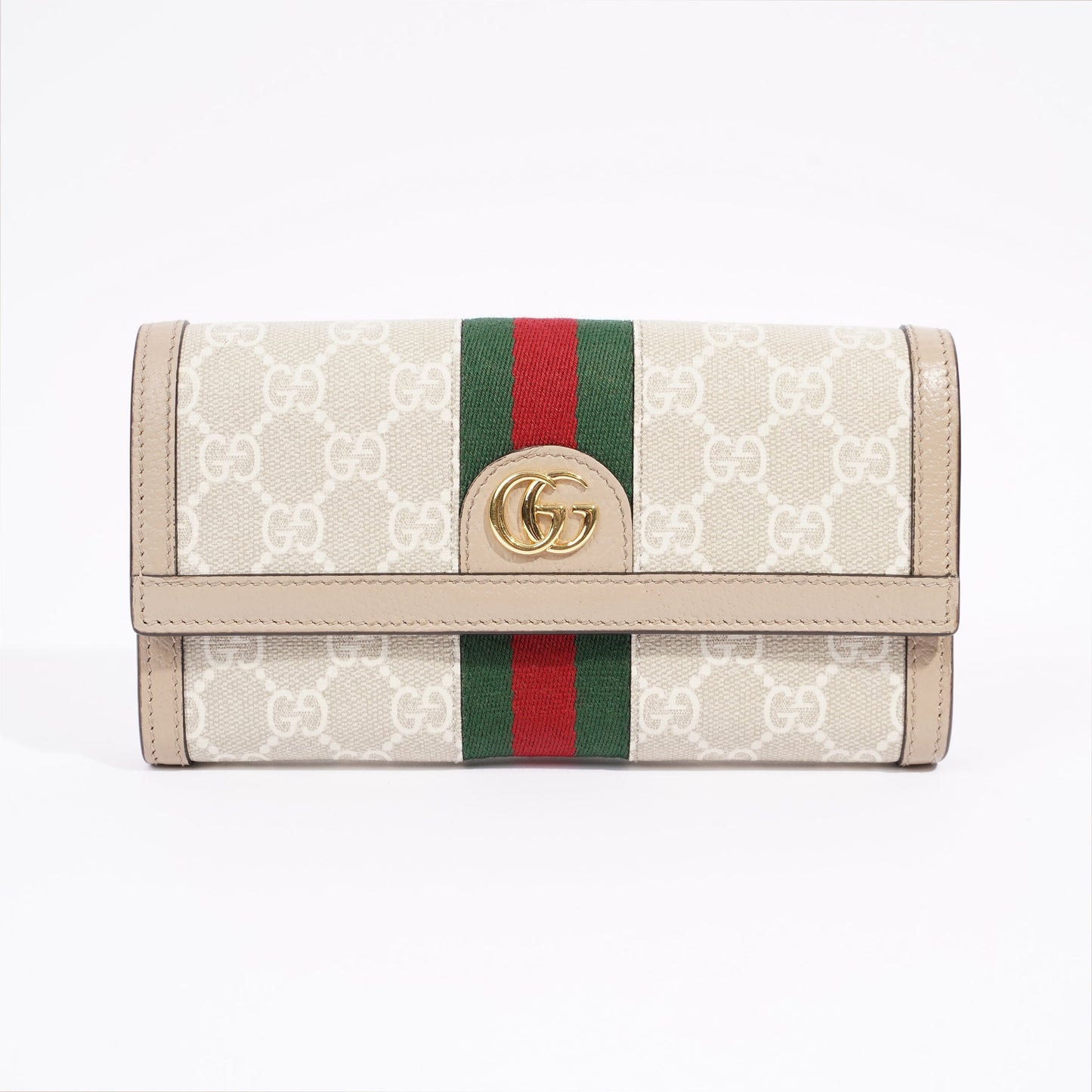 Gucci Ophidia Continental Wallet Oatmeal Leather