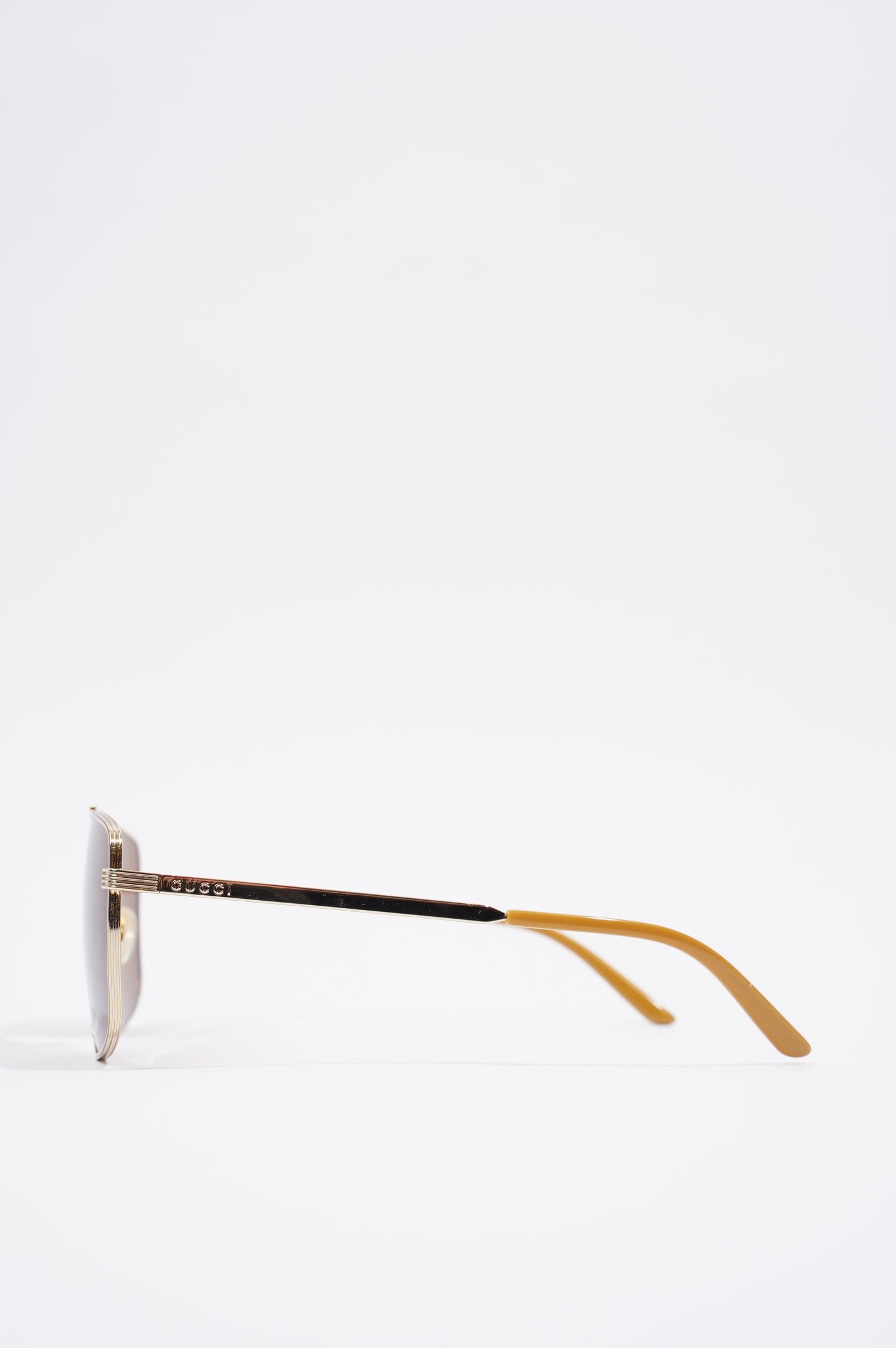 Gucci Womens Aviator Sunglasses Metallic Base Metal 145