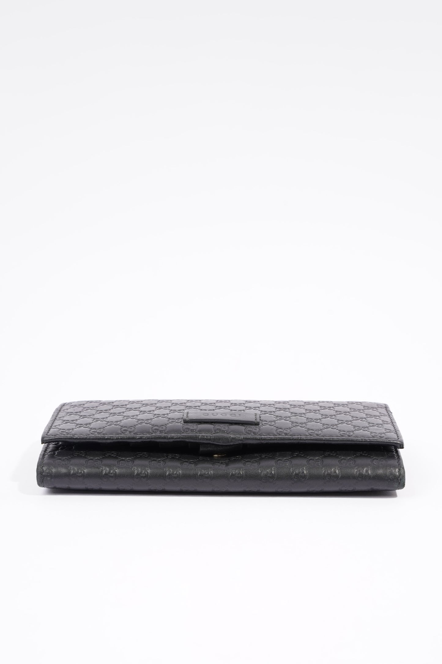 Gucci Bi-Fold Wallet Guccissima Black Leather