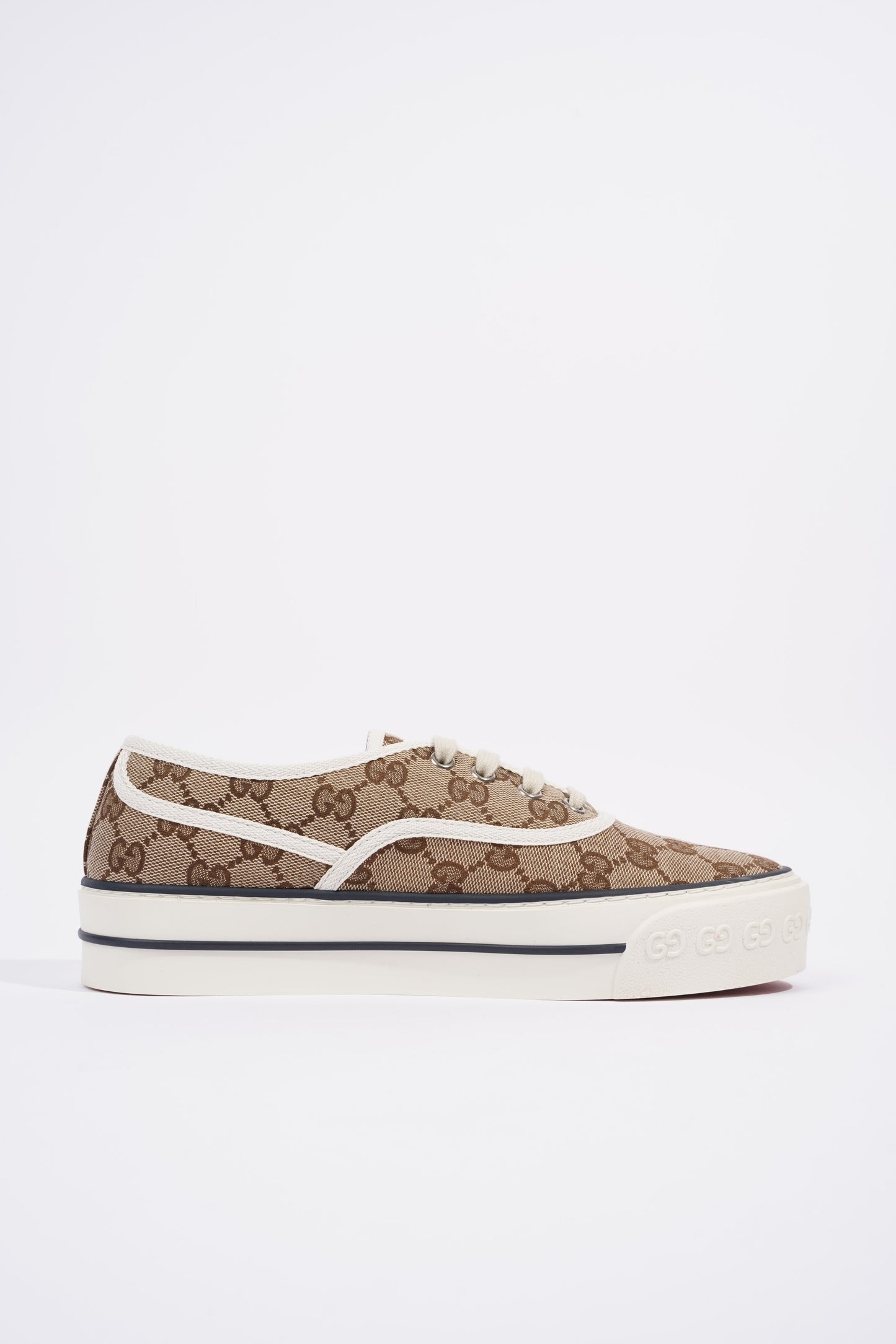Gucci Tennis 1977 GG Brown GG Logo Canvas EU 38 UK 5
