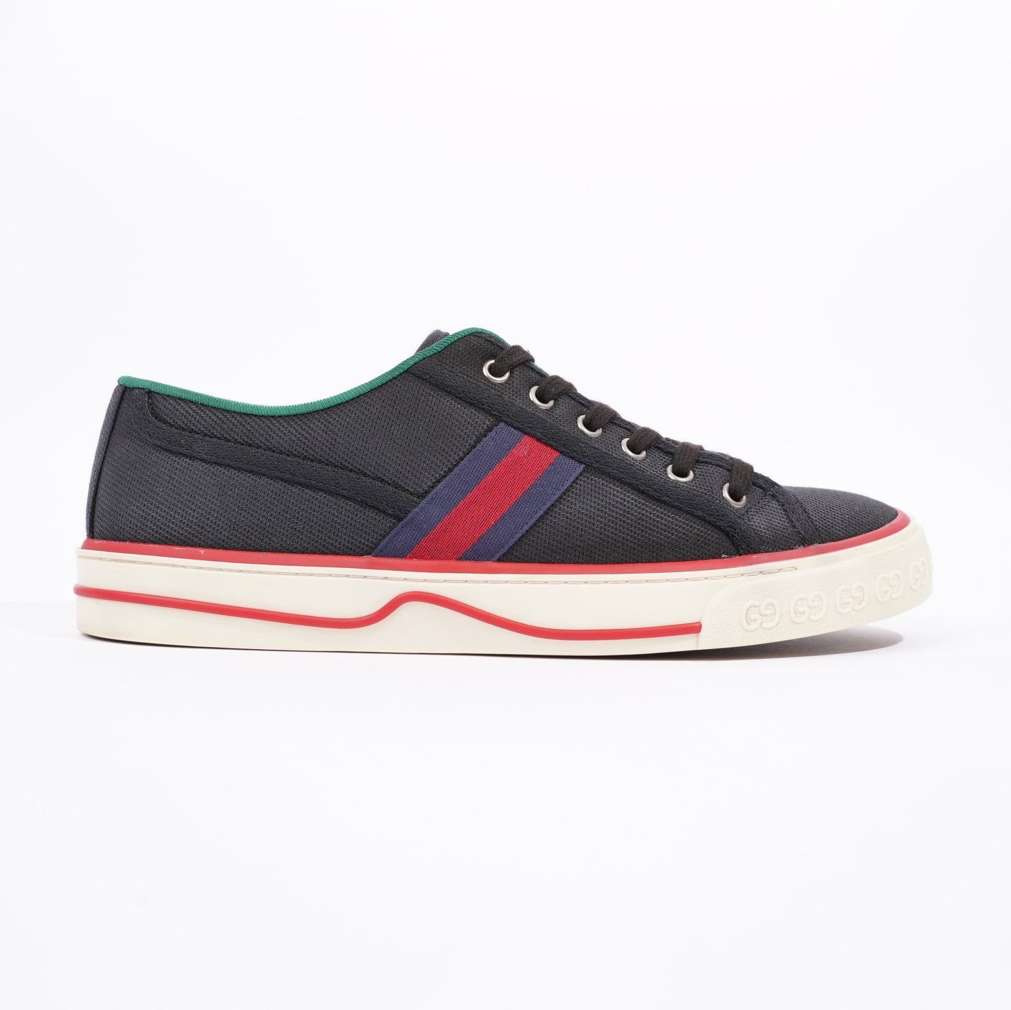Gucci Mens Tennis 1977 Sneaker Black / Red / Navy EU 42 / UK 8