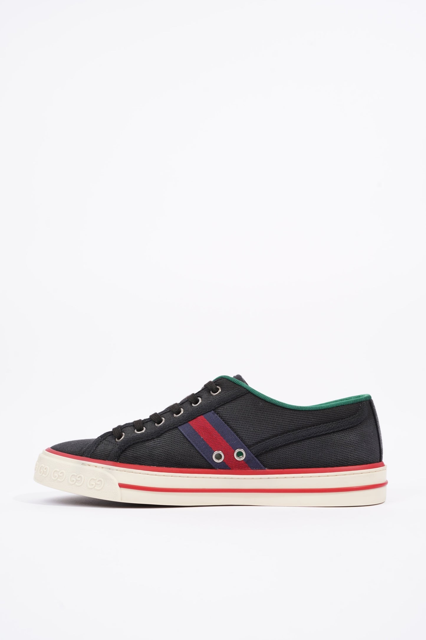 Gucci Mens Tennis 1977 Sneaker Black / Red / Navy EU 42 / UK 8