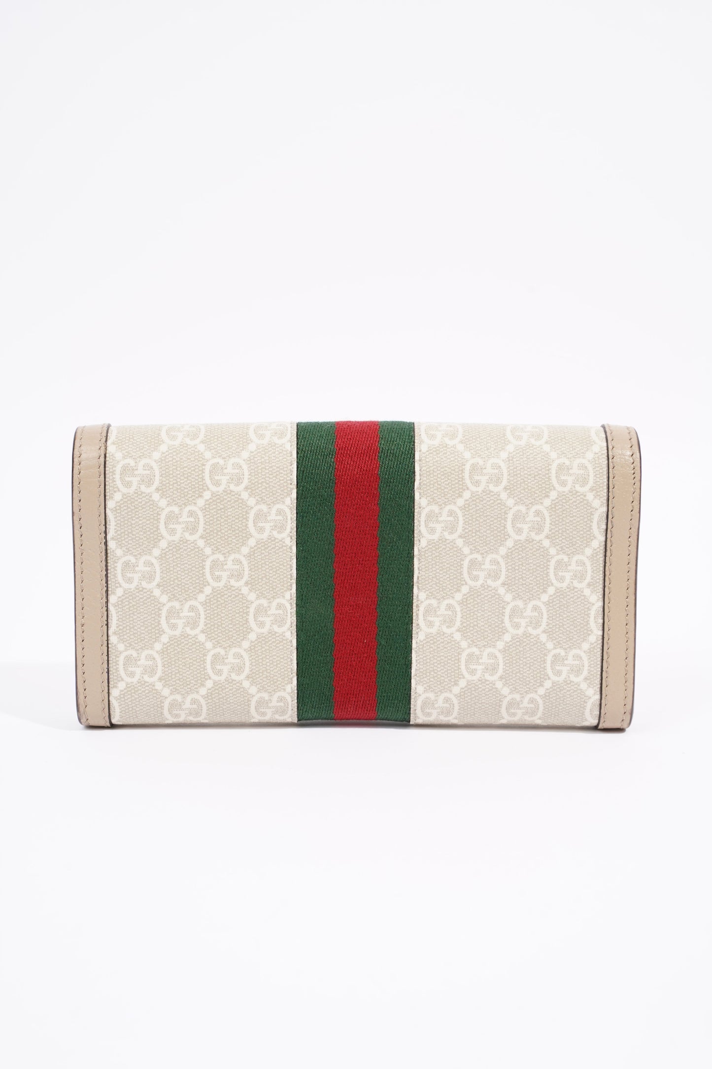 Gucci Ophidia Continental Wallet Oatmeal Leather