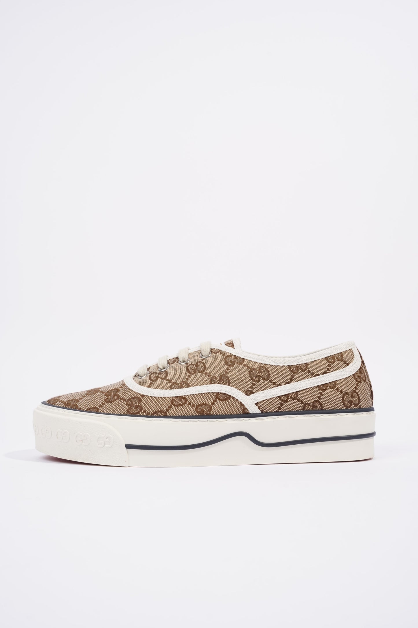 Gucci Tennis 1977 GG Brown GG Logo Canvas EU 38 UK 5