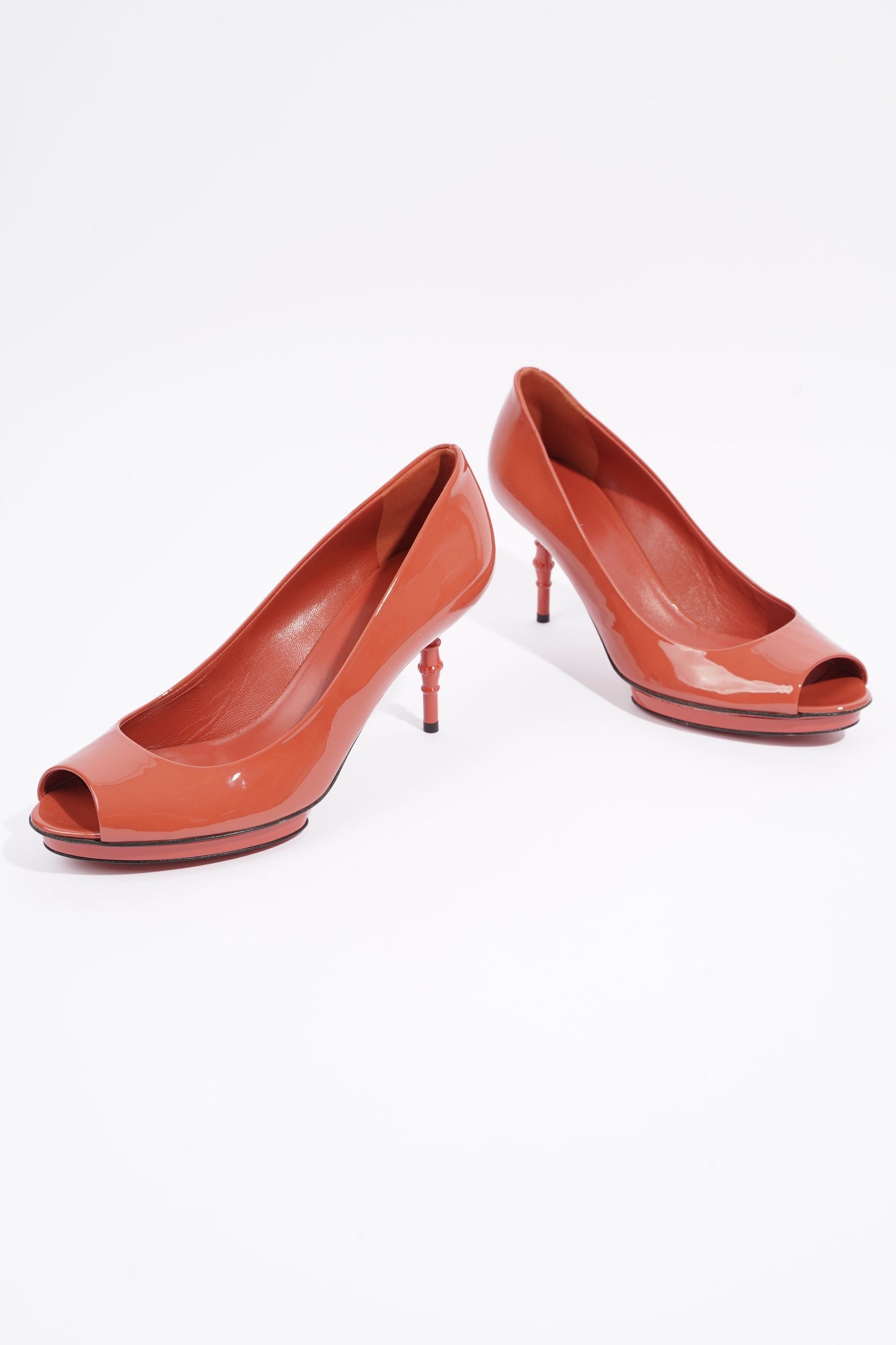 Gucci Womens Bamboo Pump Dark Coral EU 38 / UK 5