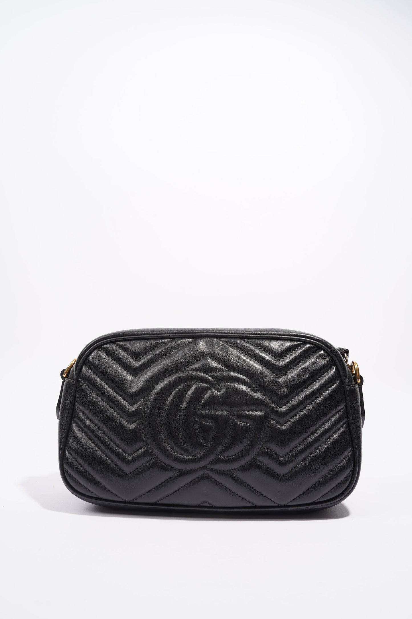 Gucci Womens GG Marmont Bag Black Leather Small