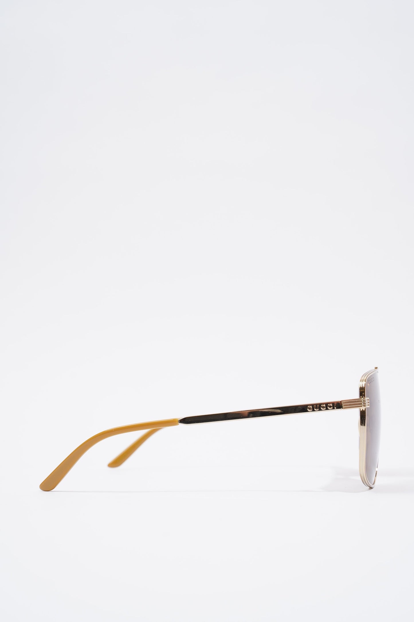 Gucci Womens Aviator Sunglasses Metallic Base Metal 145