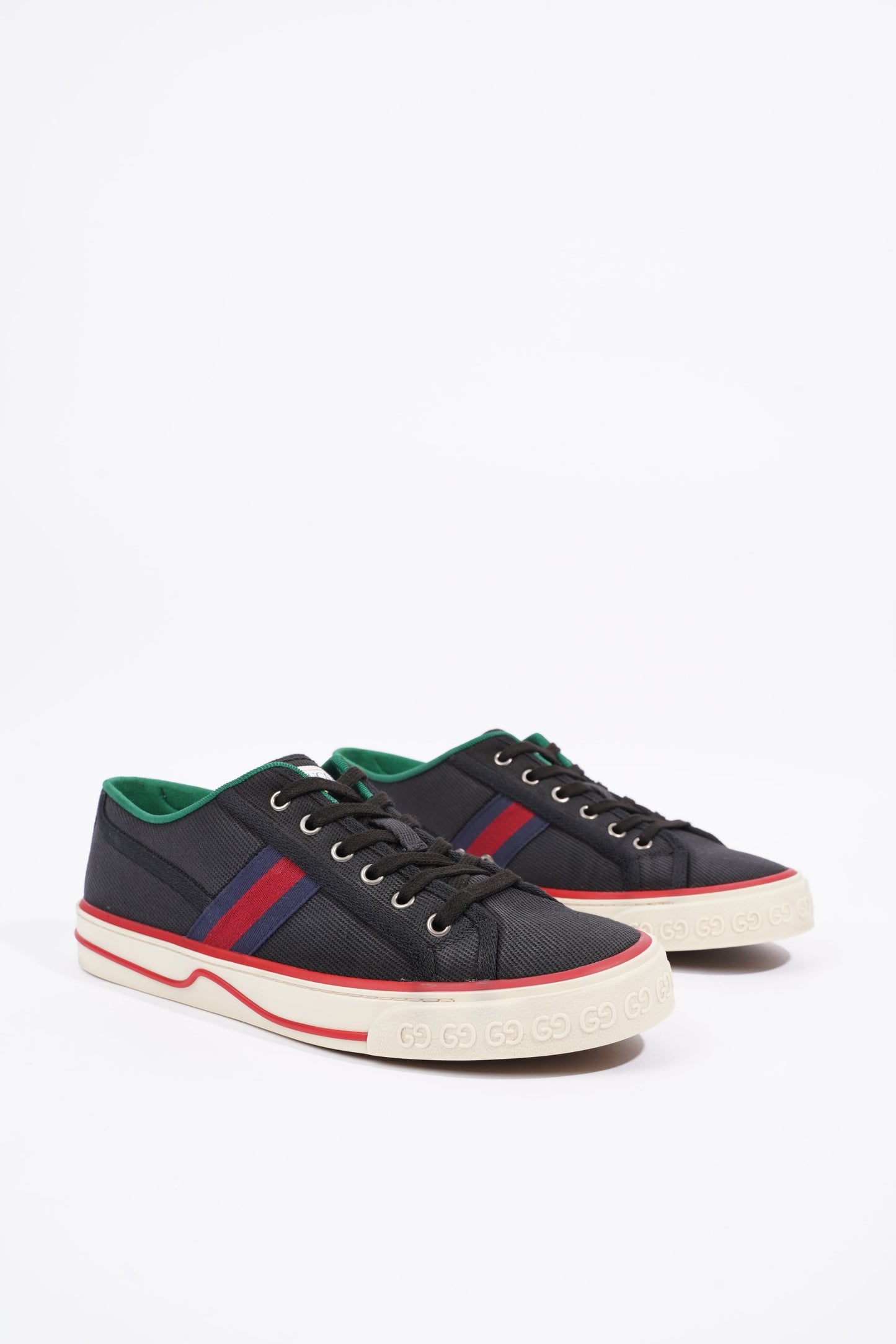 Gucci Mens Tennis 1977 Sneaker Black / Red / Navy EU 42 / UK 8