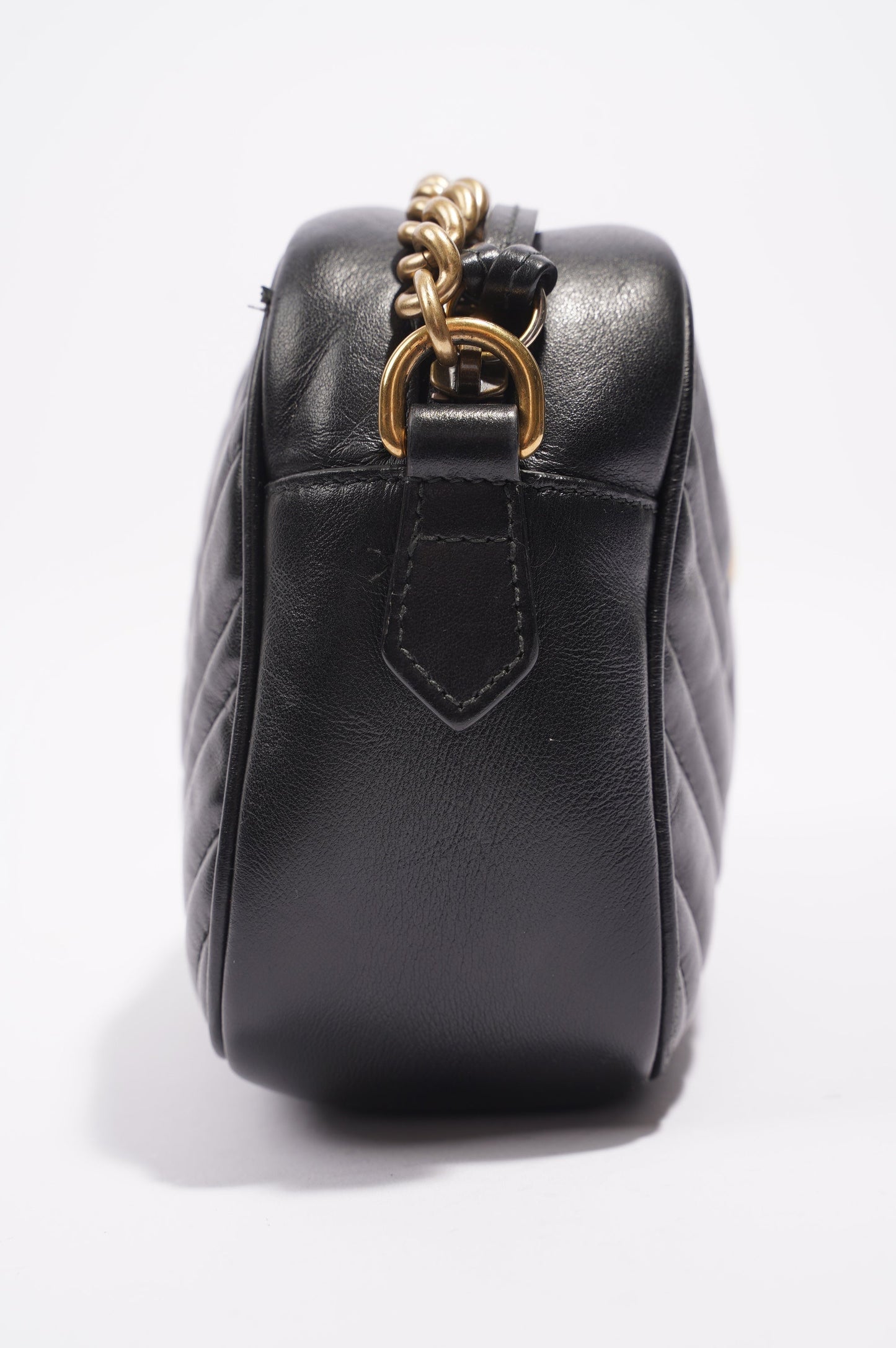 Gucci Womens GG Marmont Bag Black Leather Small