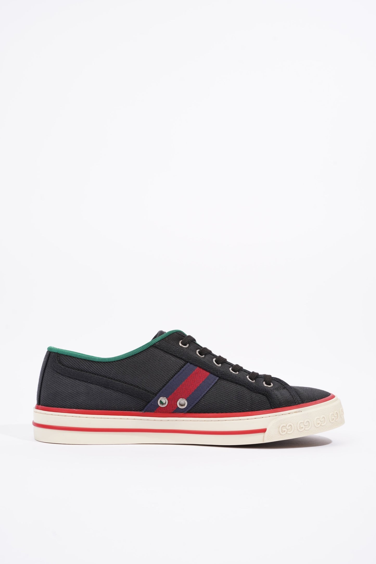 Gucci Mens Tennis 1977 Sneaker Black / Red / Navy EU 42 / UK 8