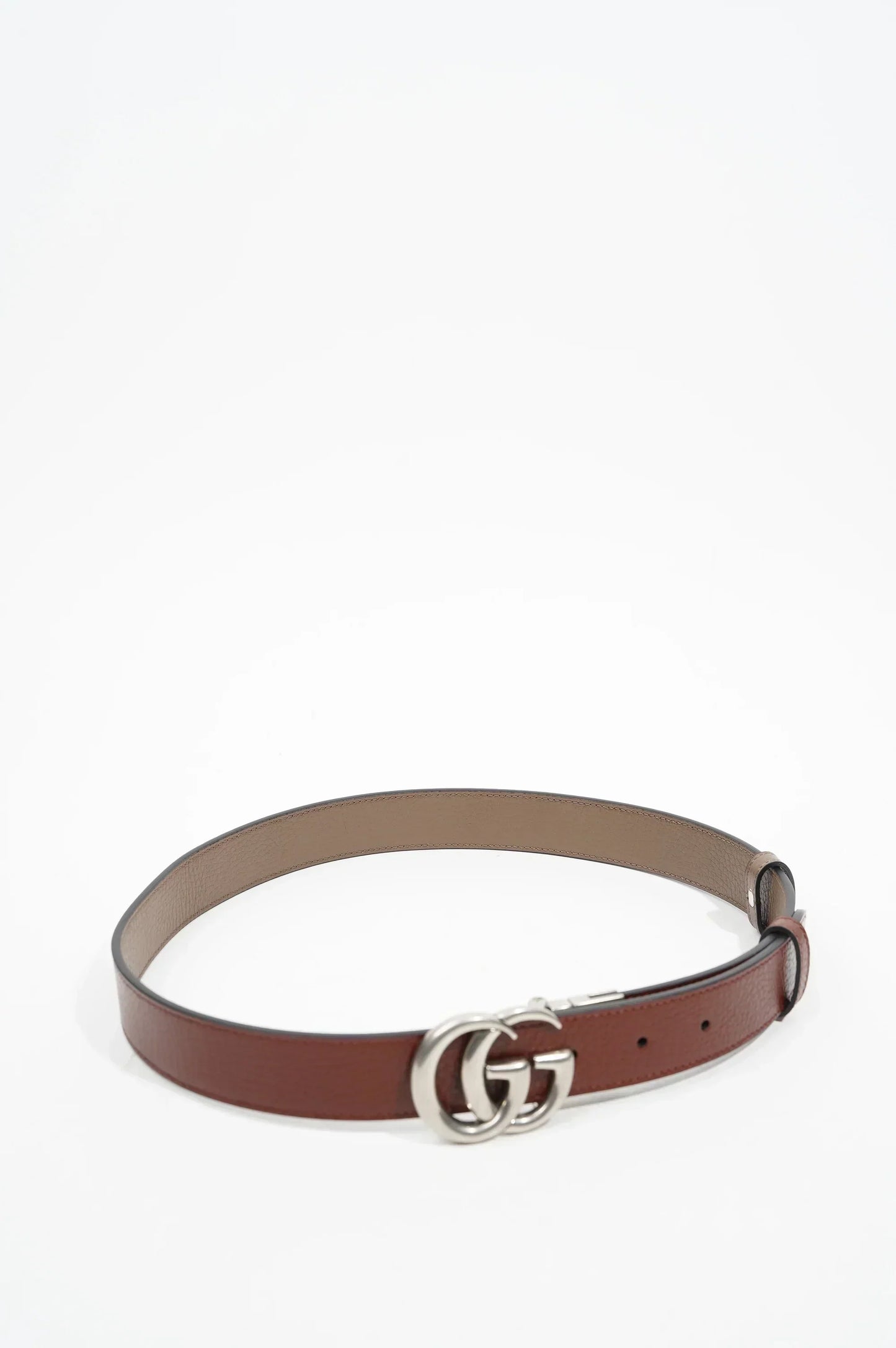 Gucci Mens GG Marmont Reversible Thin Belt