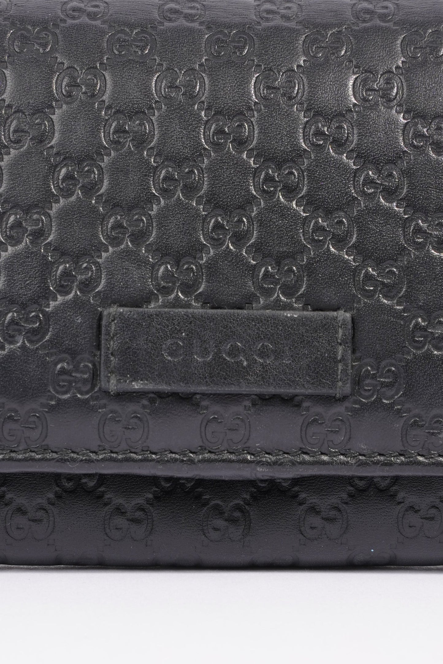 Gucci Bi-Fold Wallet Guccissima Black Leather
