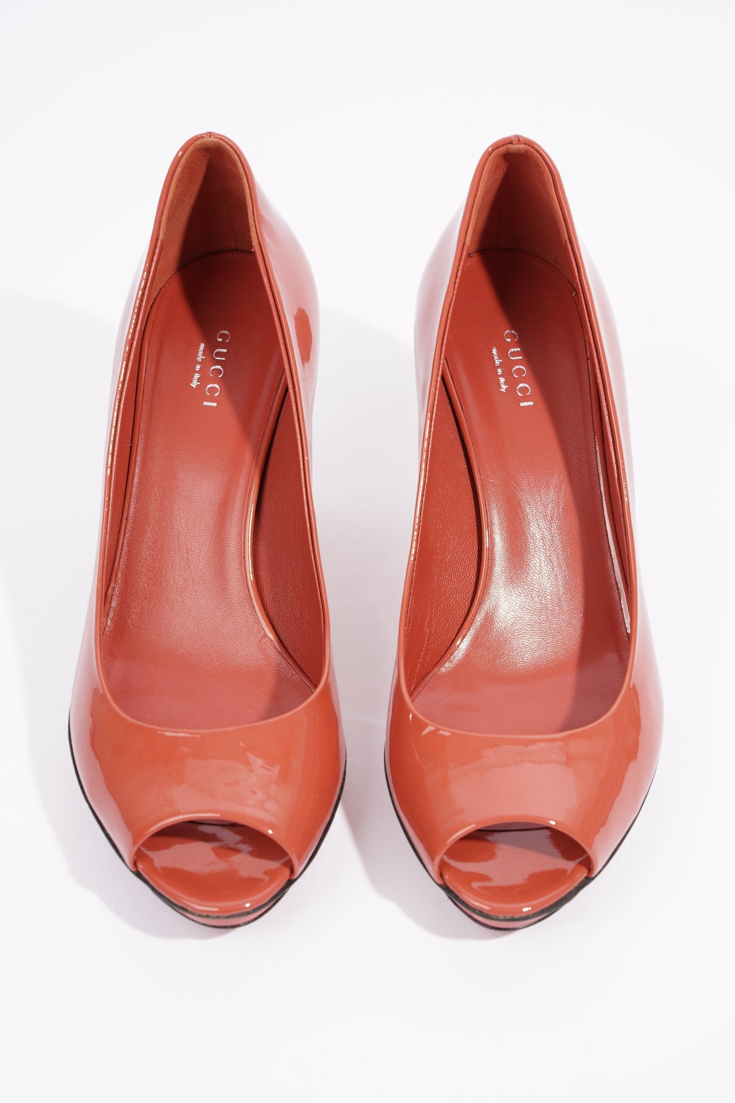 Gucci Womens Bamboo Pump Dark Coral EU 38 / UK 5