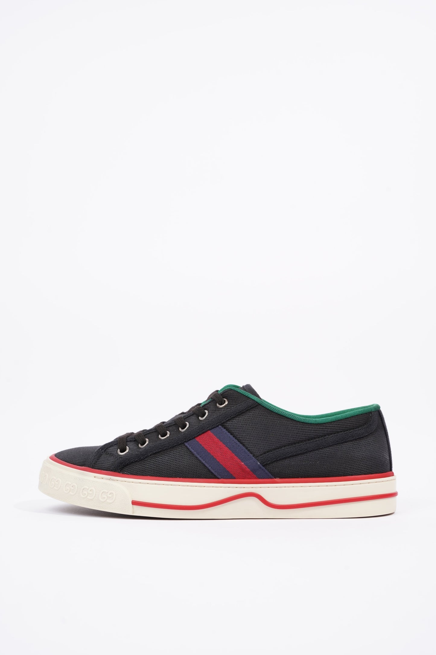 Gucci Mens Tennis 1977 Sneaker Black / Red / Navy EU 42 / UK 8