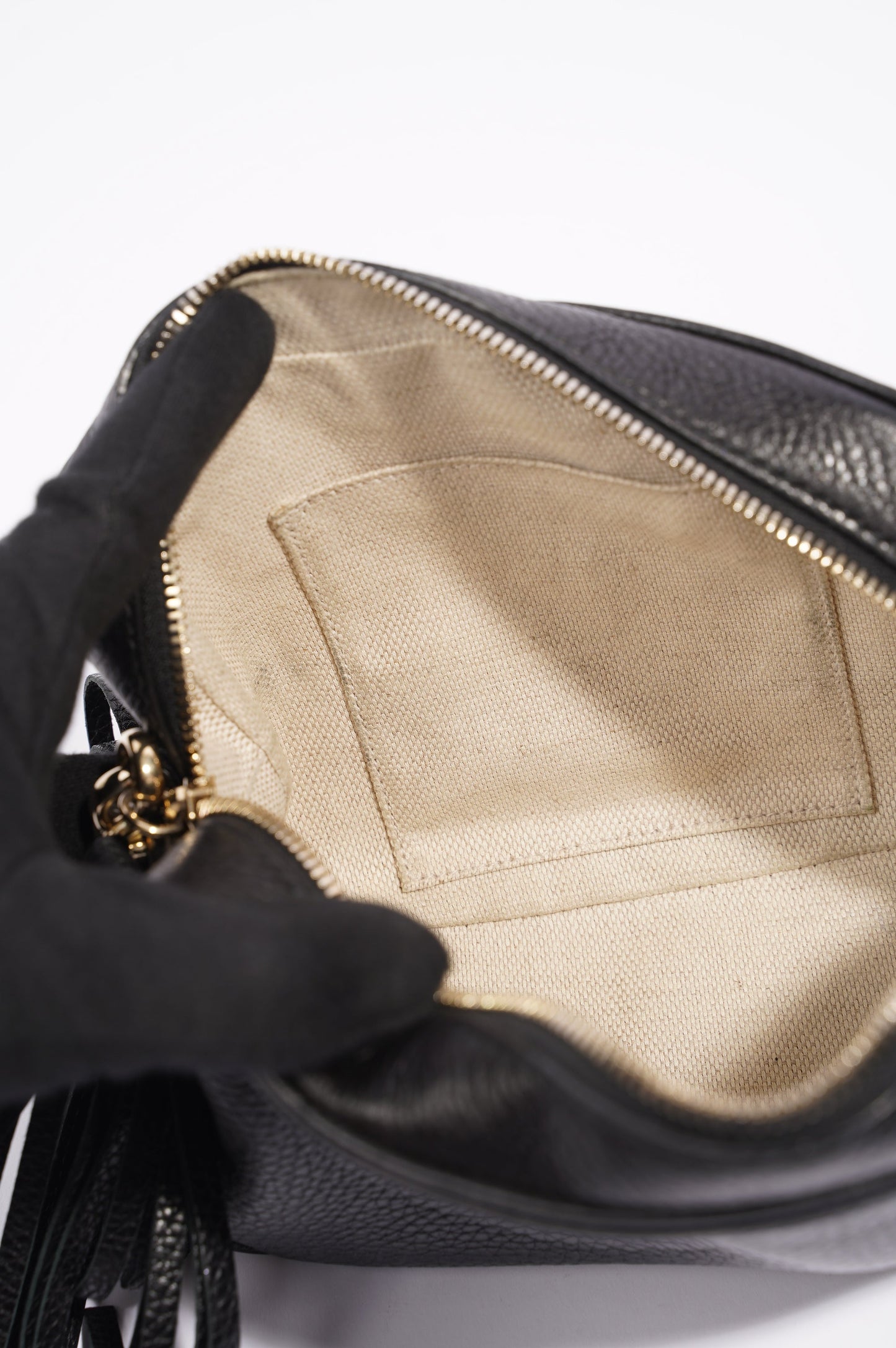 Gucci Womens Soho Bag Black Leather Small