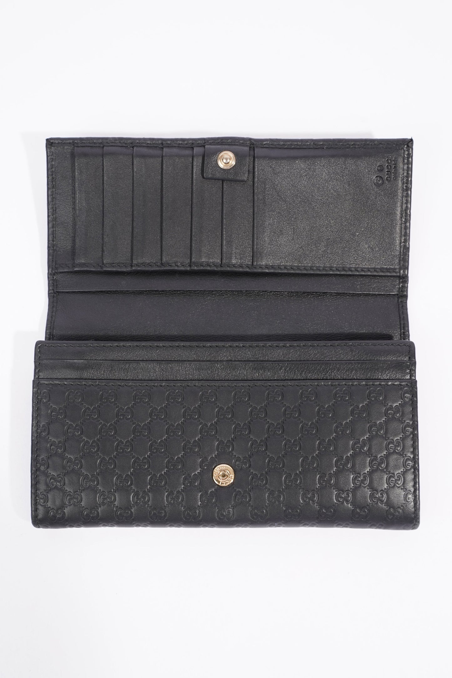 Gucci Bi-Fold Wallet Guccissima Black Leather