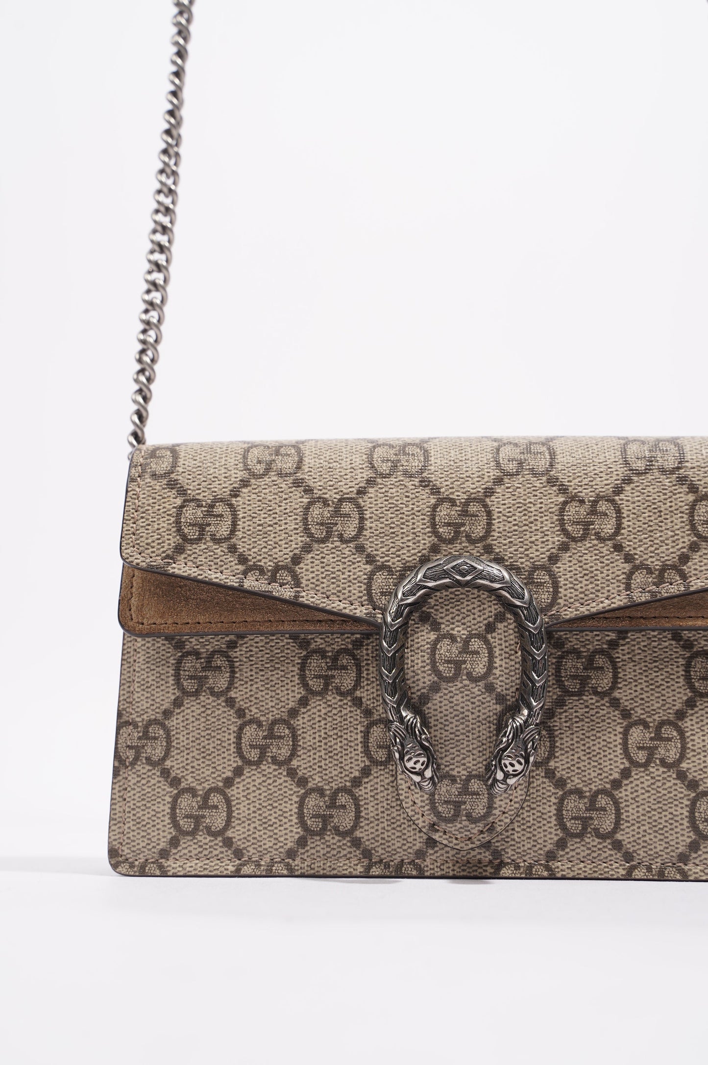 Gucci Womens Dionysus Super Mini Brown Canvas