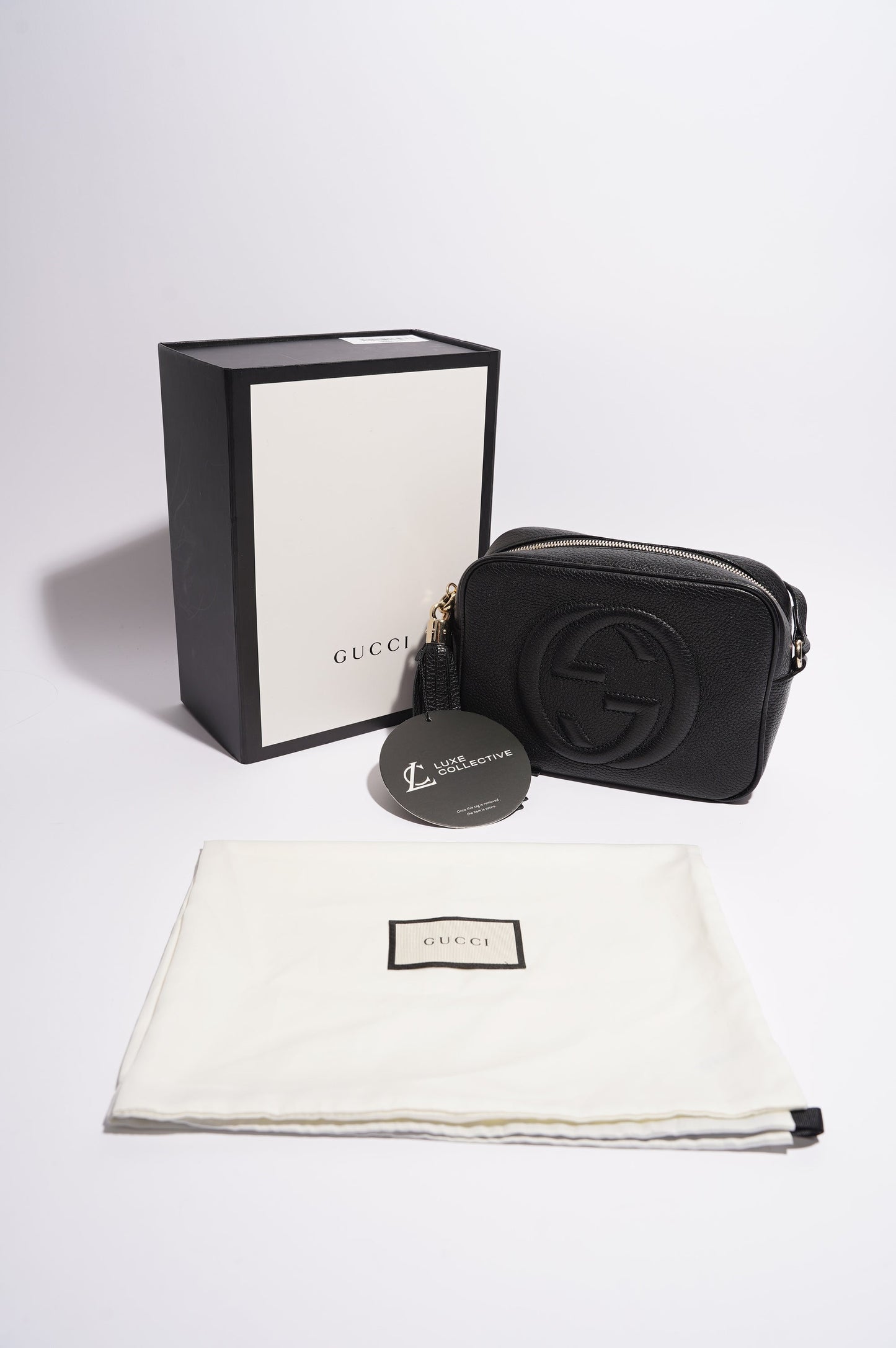 Gucci Womens Soho Bag Black Leather Small