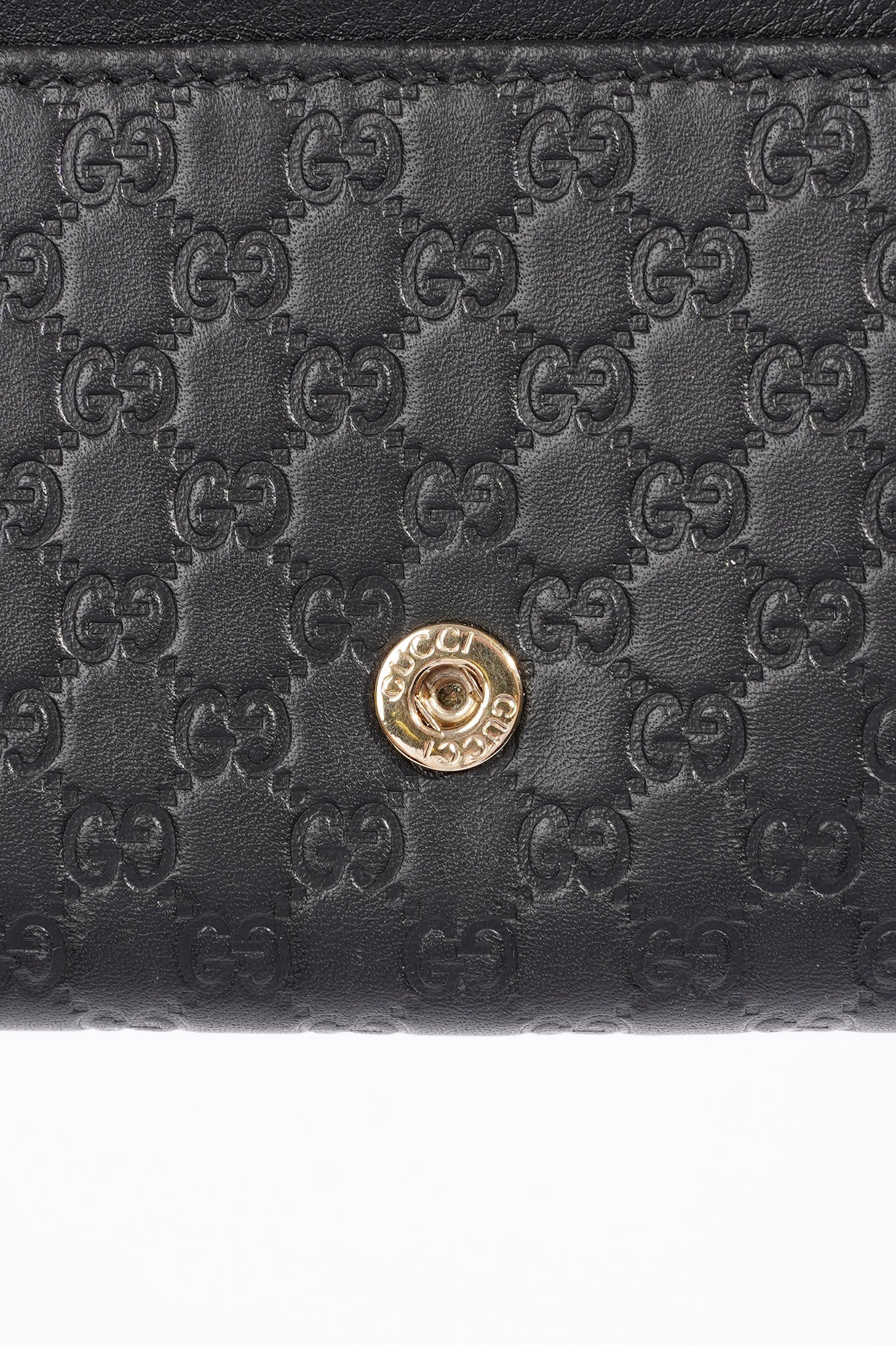 Gucci Bi-Fold Wallet Guccissima Black Leather