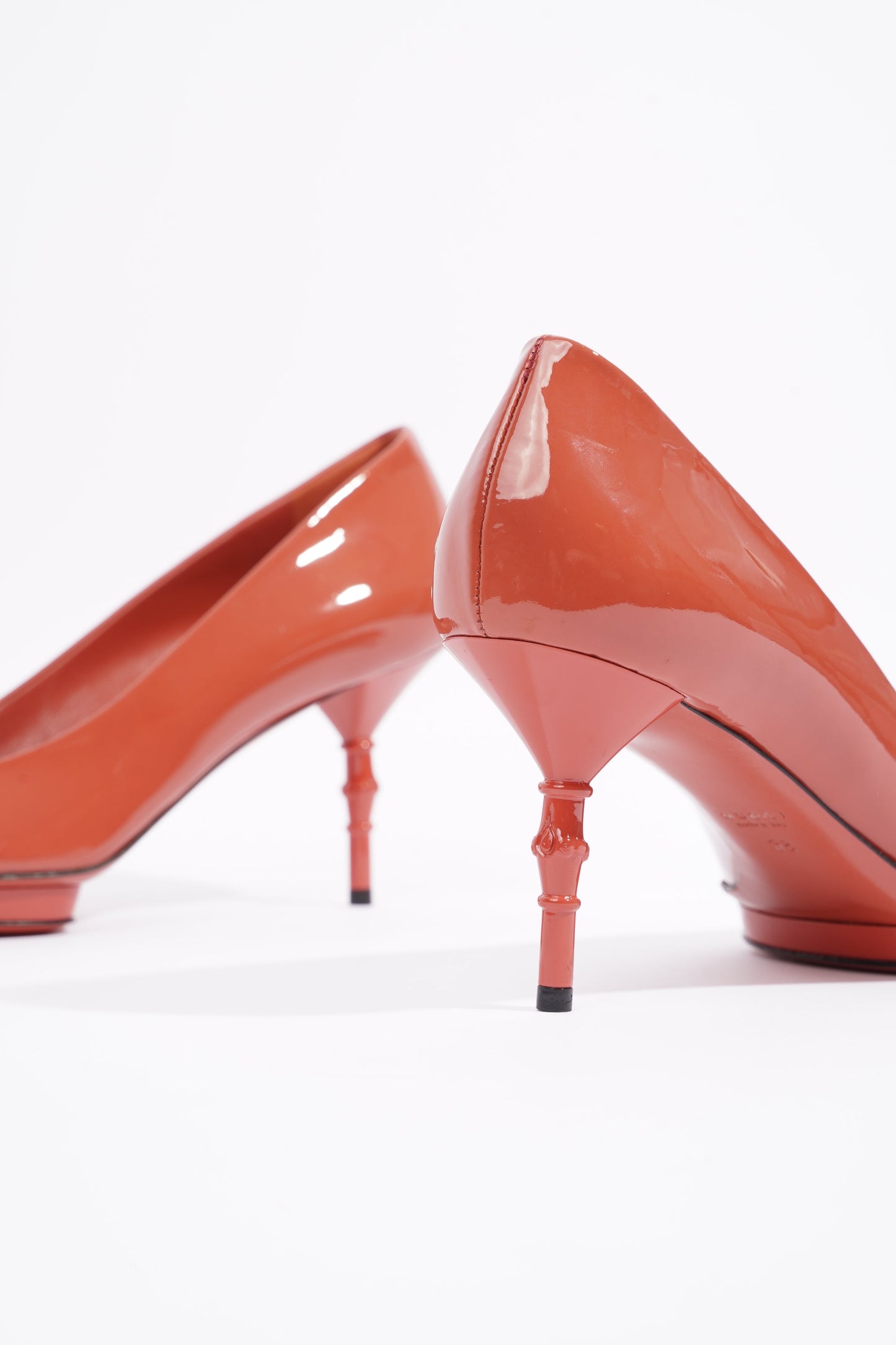 Gucci Womens Bamboo Pump Dark Coral EU 38 / UK 5