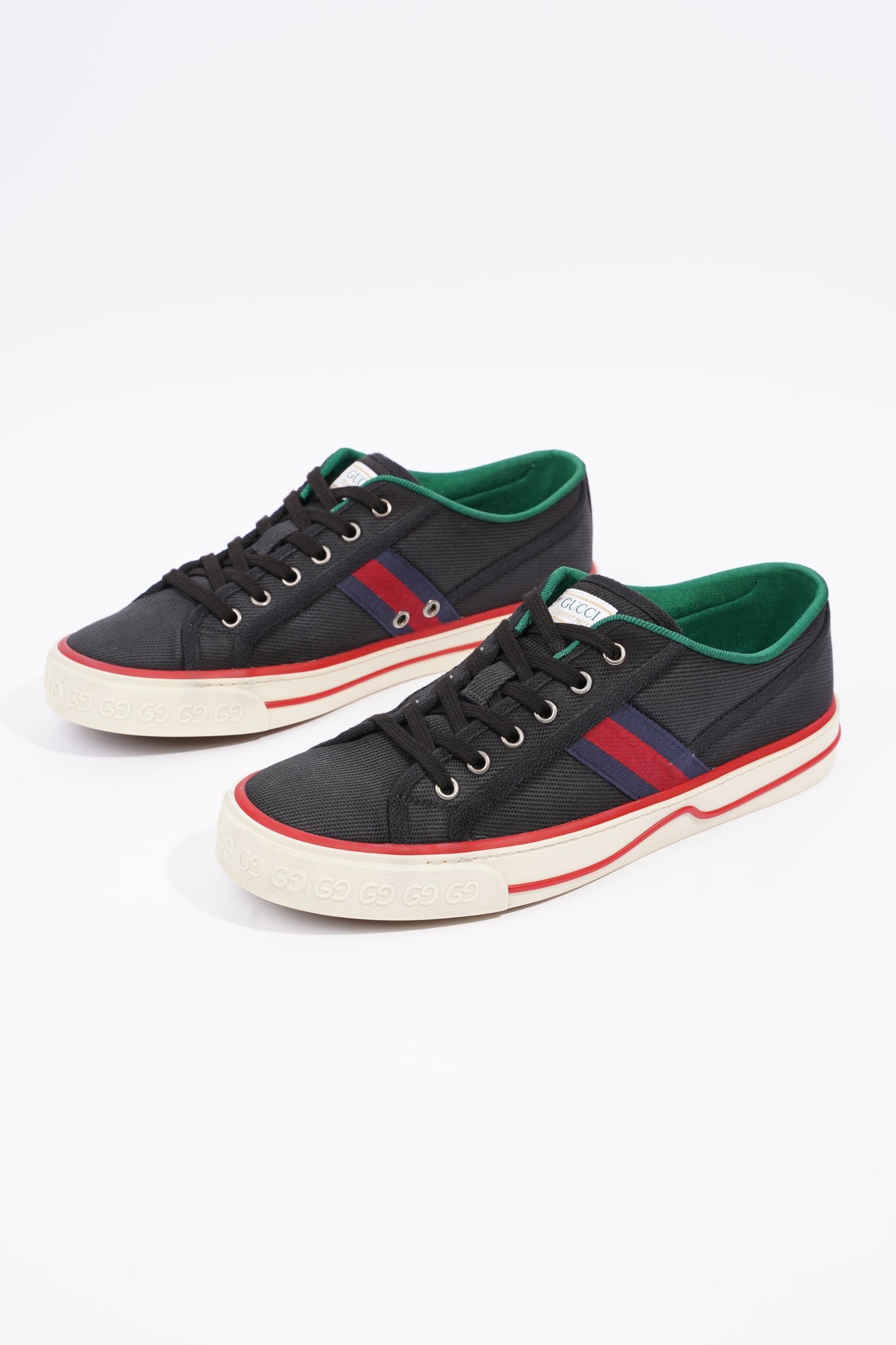 Gucci Mens Tennis 1977 Sneaker Black / Red / Navy EU 42 / UK 8