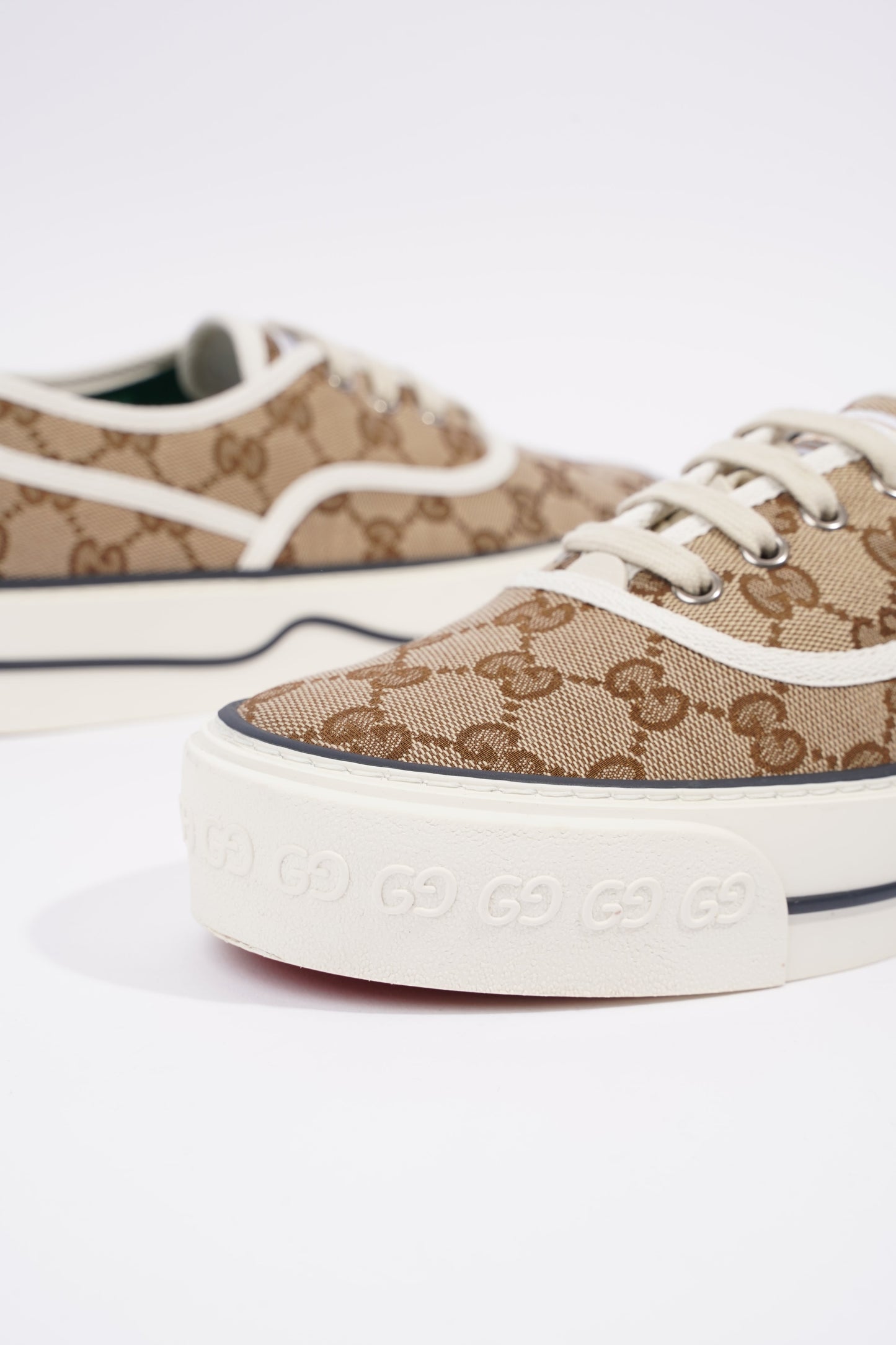 Gucci Tennis 1977 GG Brown GG Logo Canvas EU 38 UK 5