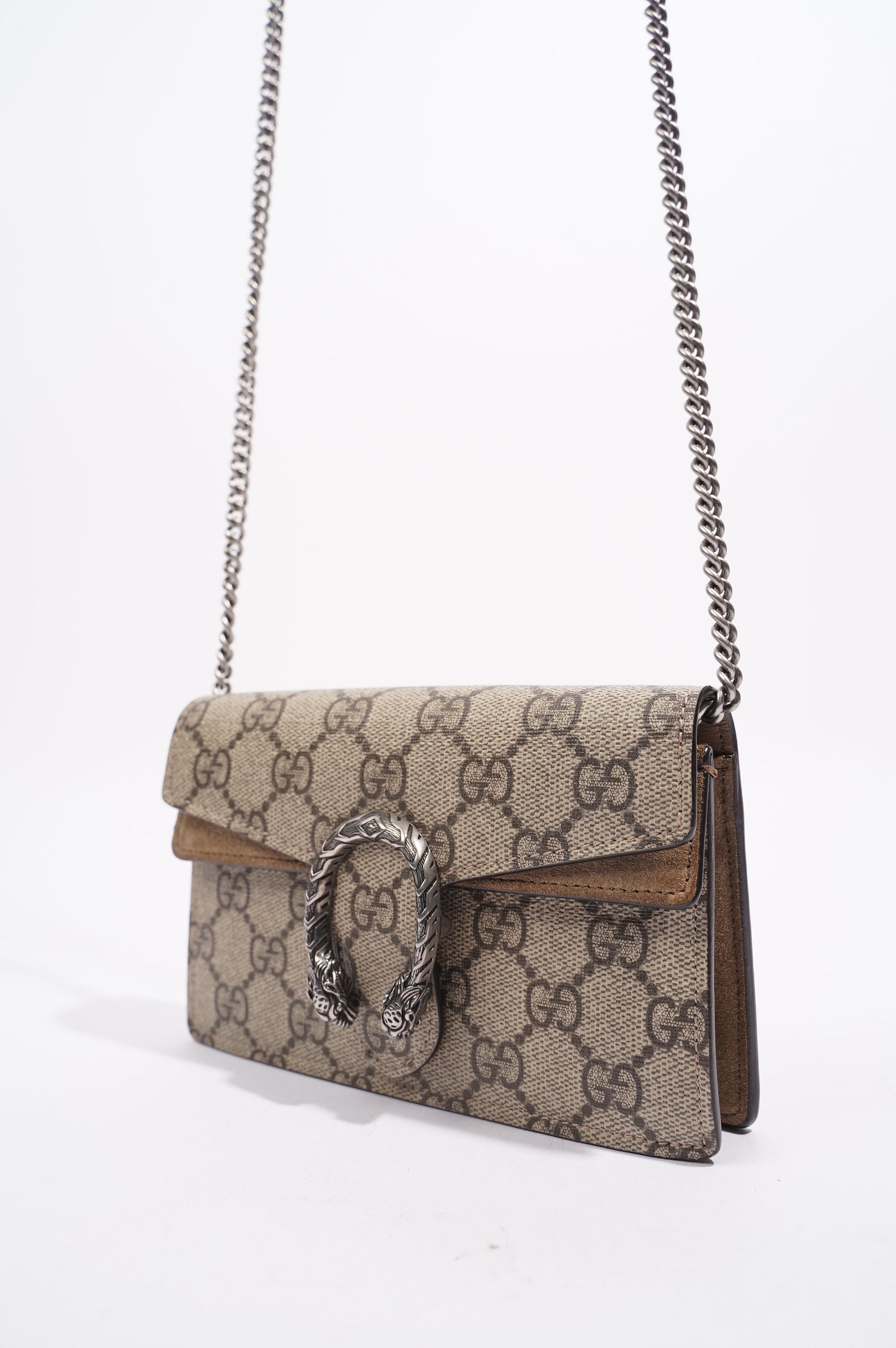 Gucci Womens Dionysus Super Mini Brown Canvas