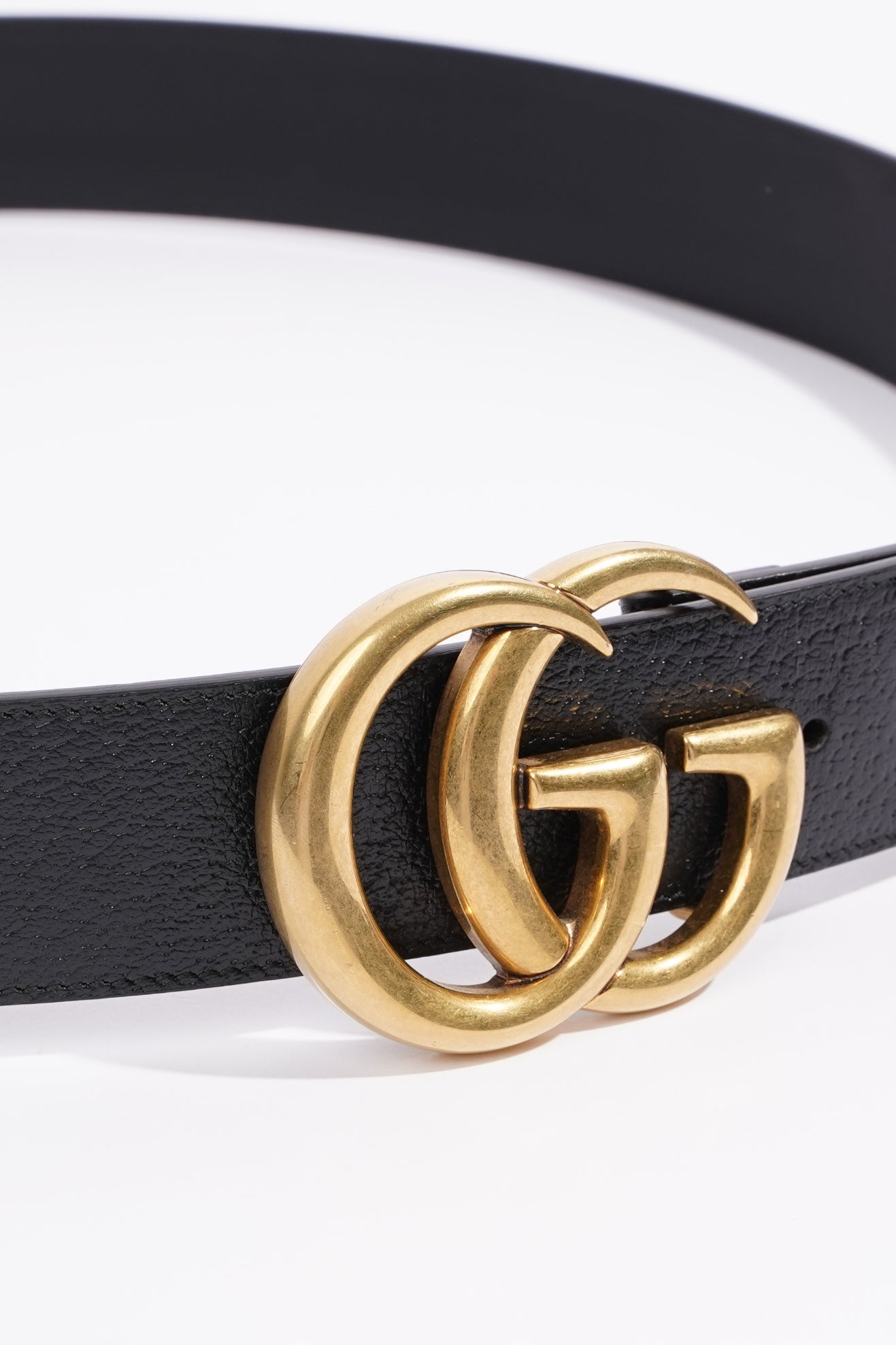 Gucci Womens Marmont Belt Black Leather 110cm - 44"