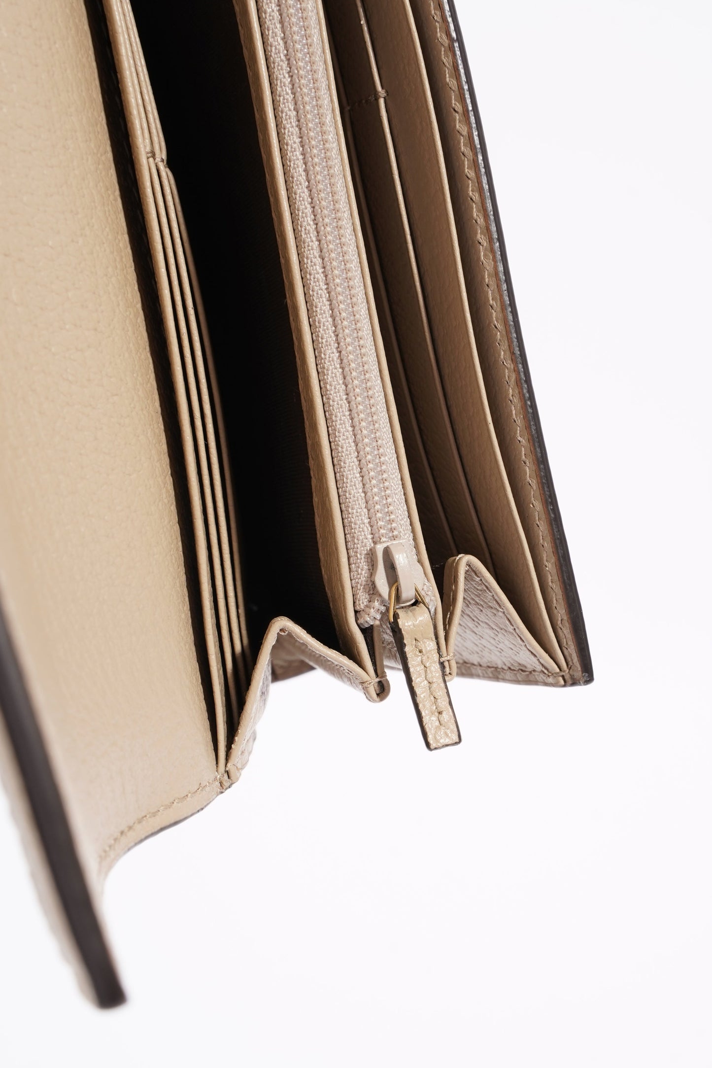 Gucci Ophidia Continental Wallet Oatmeal Leather