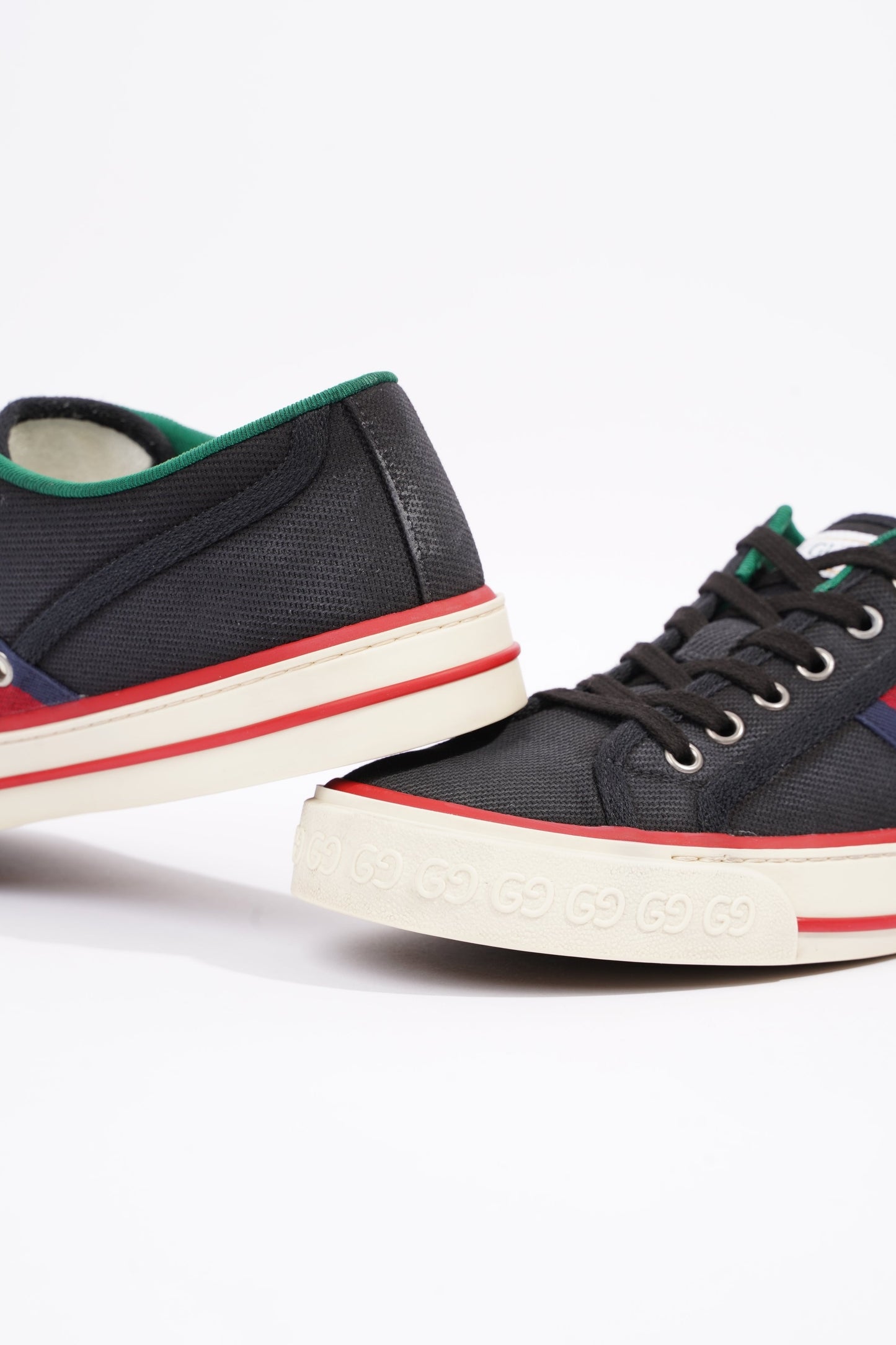 Gucci Mens Tennis 1977 Sneaker Black / Red / Navy EU 42 / UK 8