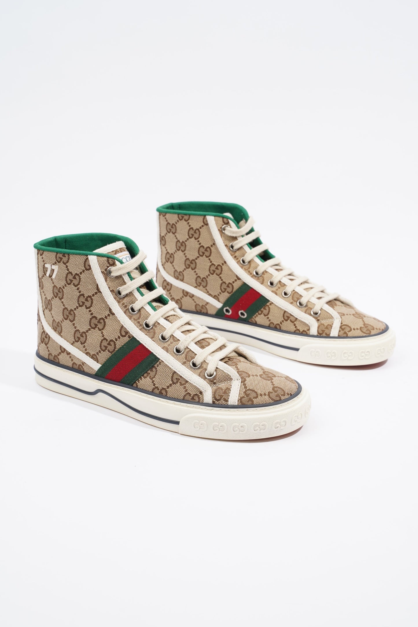 Gucci Tennis 1997 High Top Sneaker Supreme / Red / Green EU 38 / UK 5