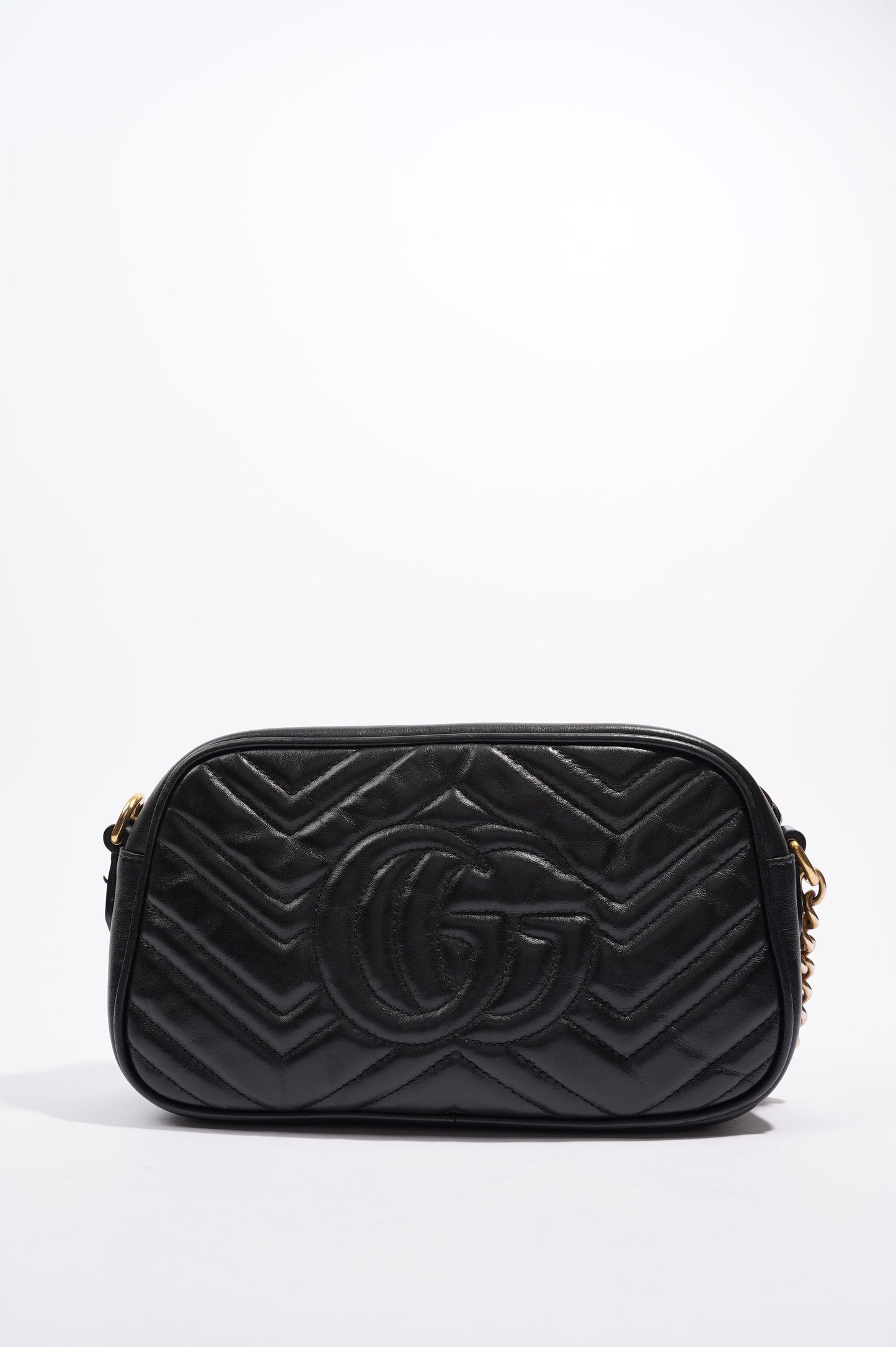 Gucci Womens Marmont Zip Black / Gold Small