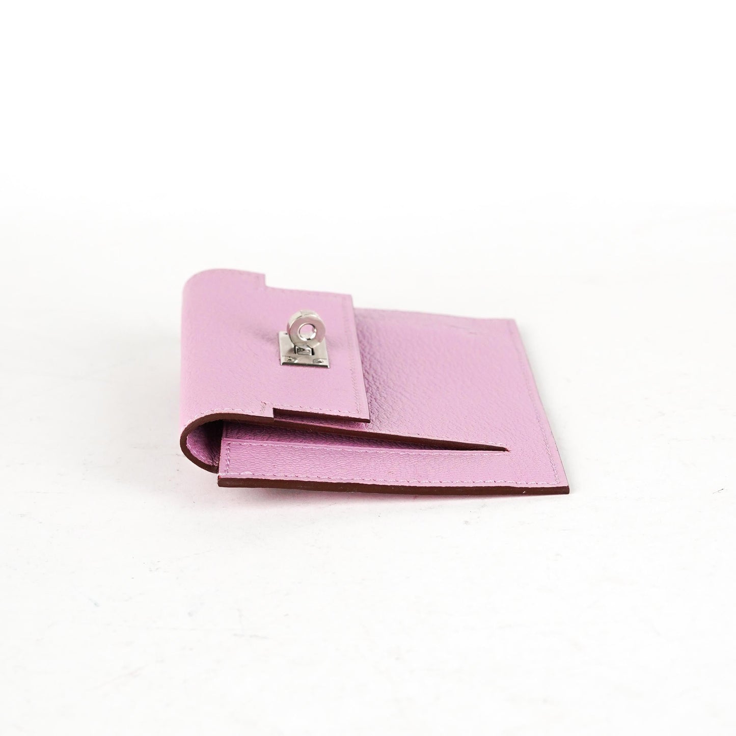 Hermes Kelly Compact Wallet Mauve Sylvestre