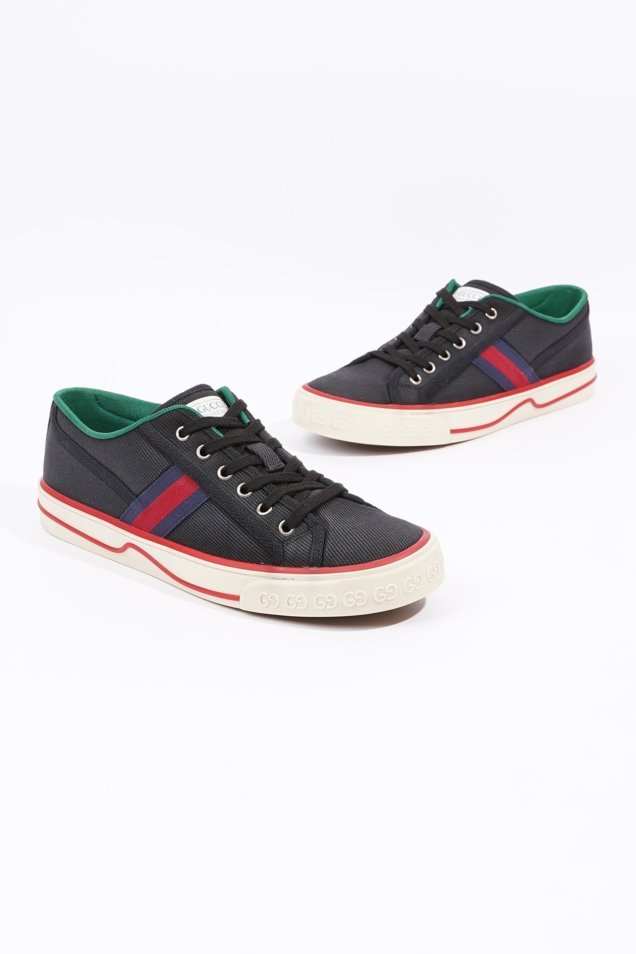 Gucci Mens Tennis 1977 Sneaker Black / Red / Navy EU 42 / UK 8