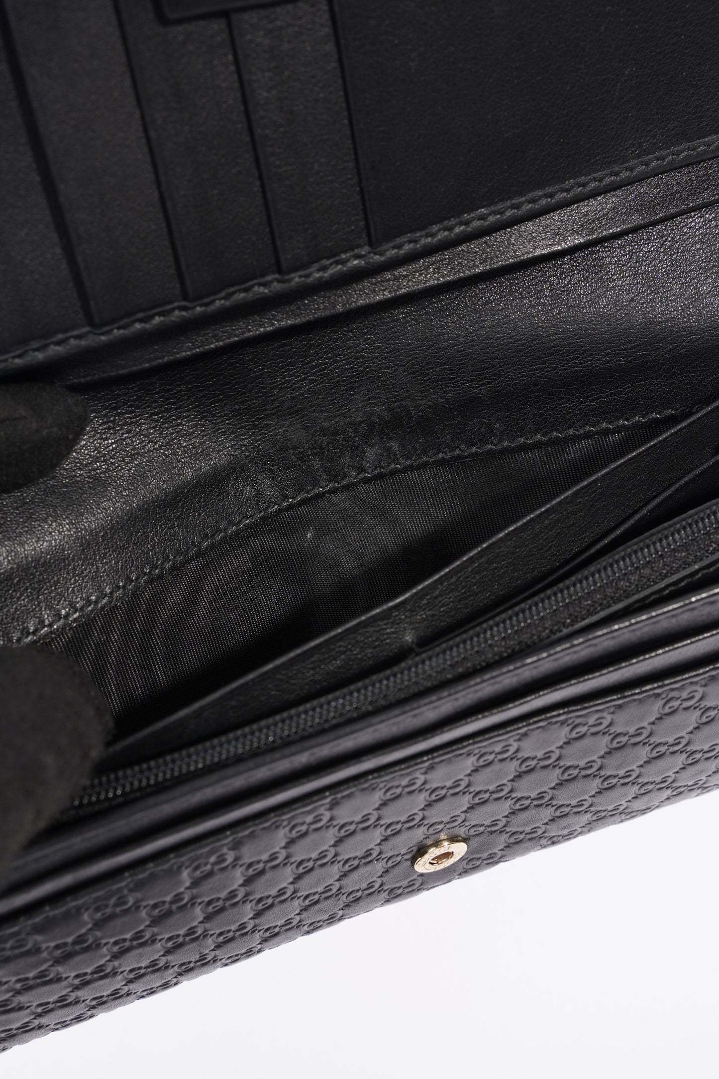 Gucci Bi-Fold Wallet Guccissima Black Leather
