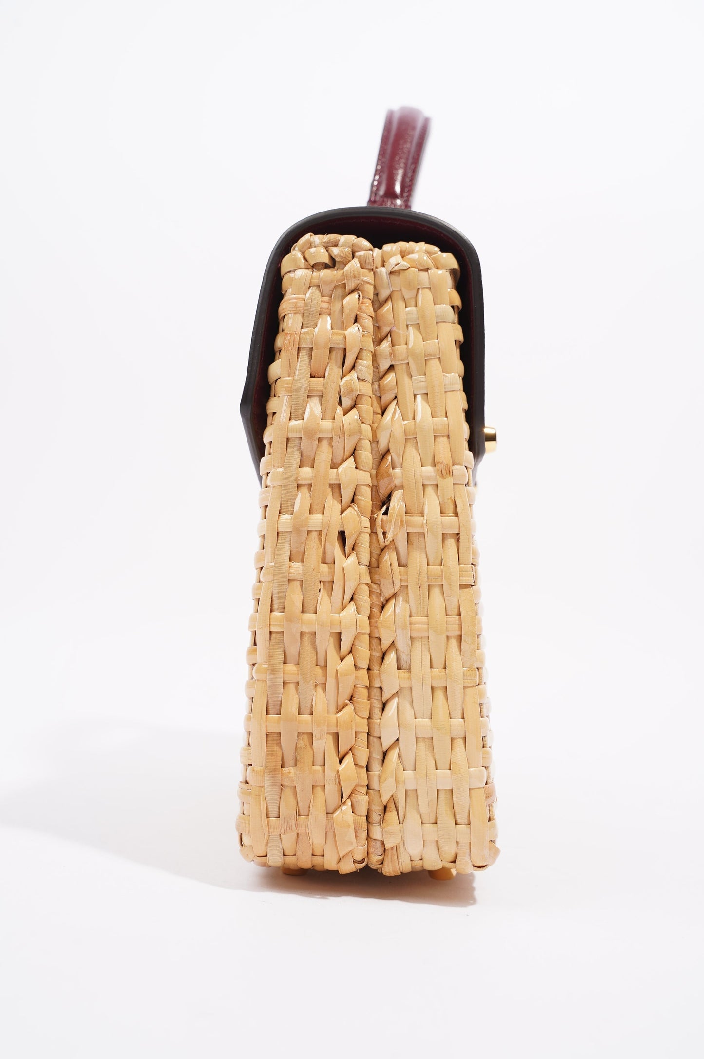 Gucci Sylvie 1969 Handbag Wicker / Burgundy