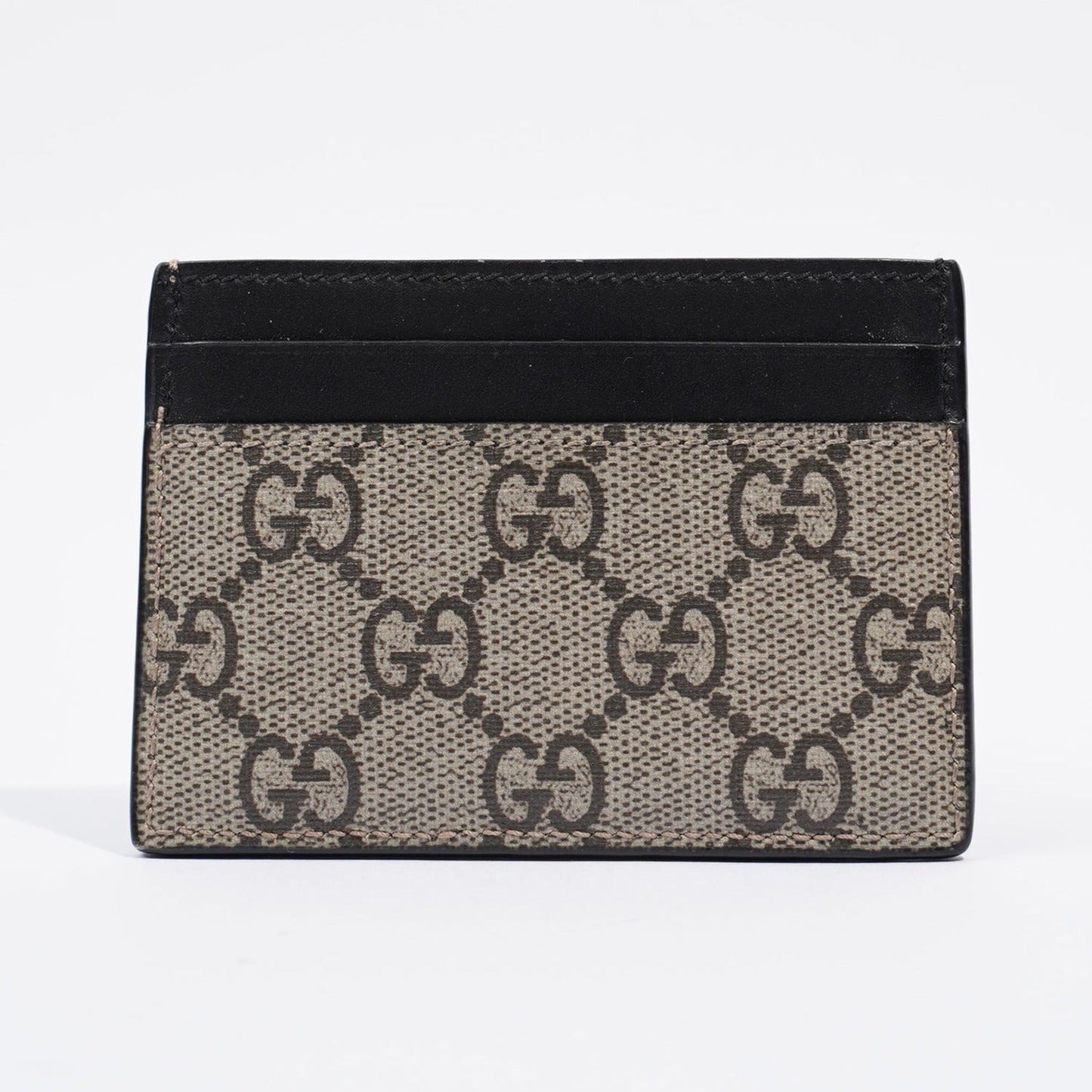 Gucci Womens Card Holder Brown / Black Canvas / Leather