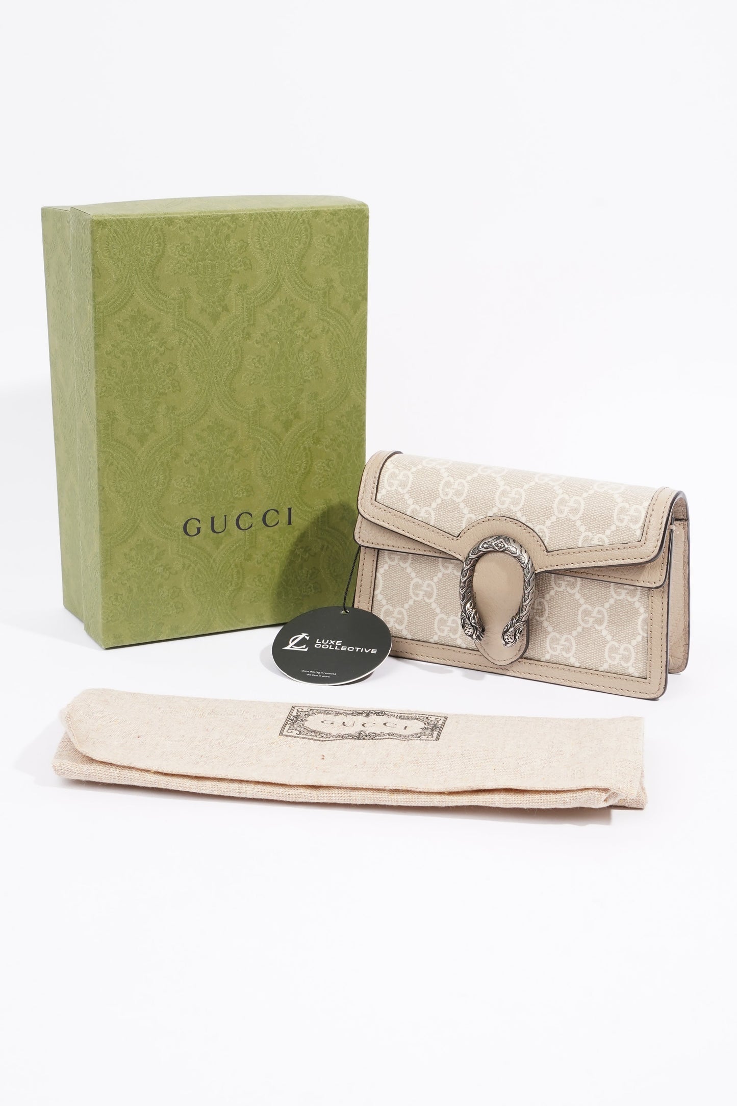 Gucci Dionysus GG Bag Monogram / Grey Canvas / Leather Super Mini