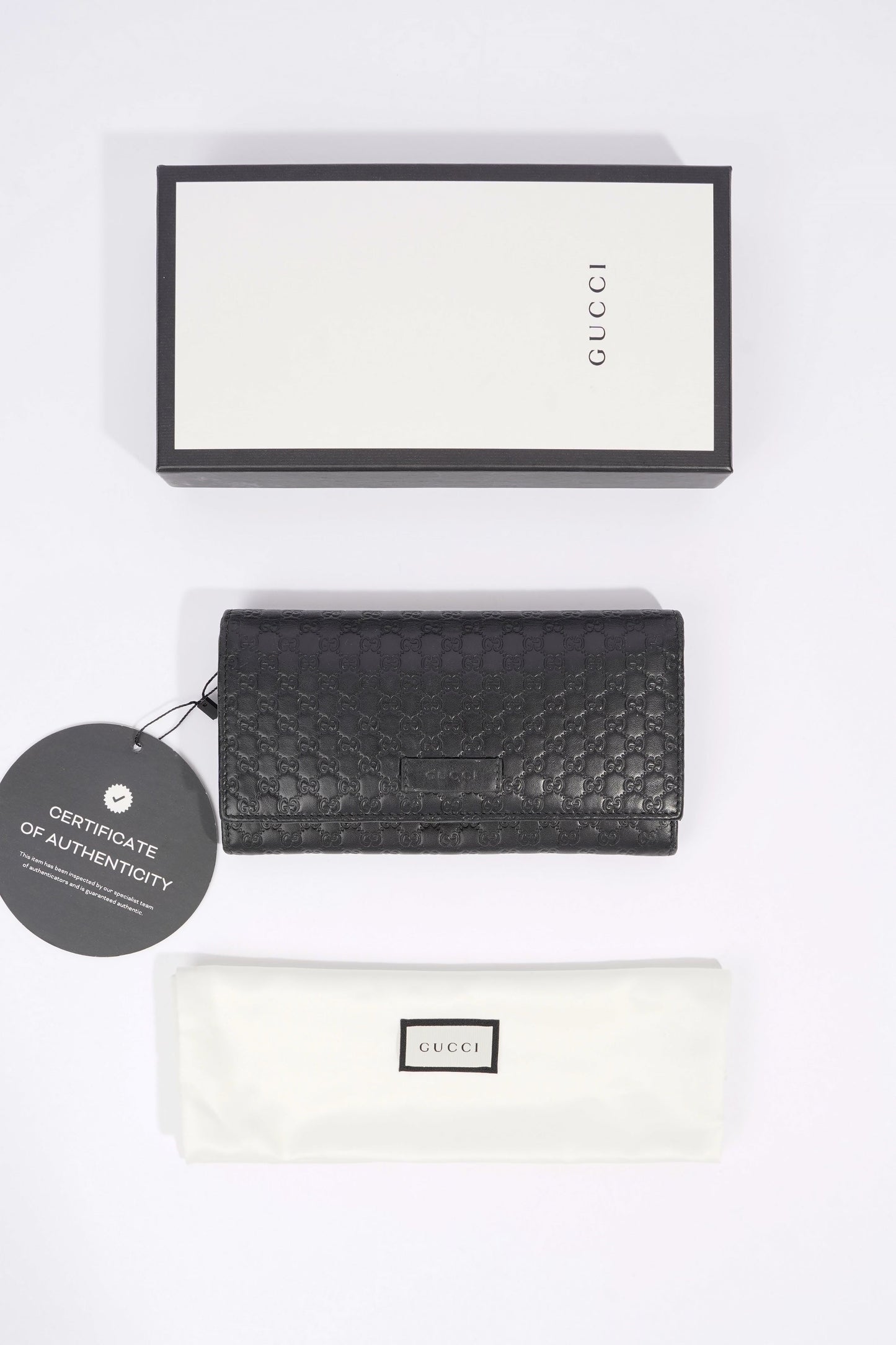 Gucci Bi-Fold Wallet Guccissima Black Leather
