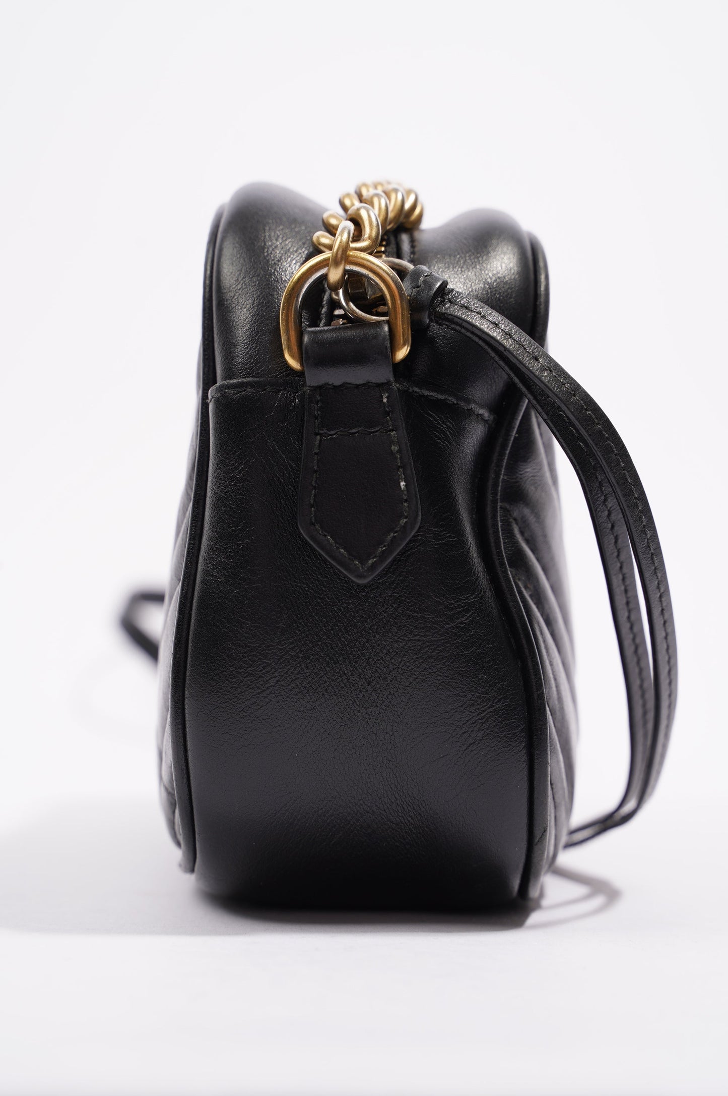 Gucci Womens Marmont Zip Black / Gold Small