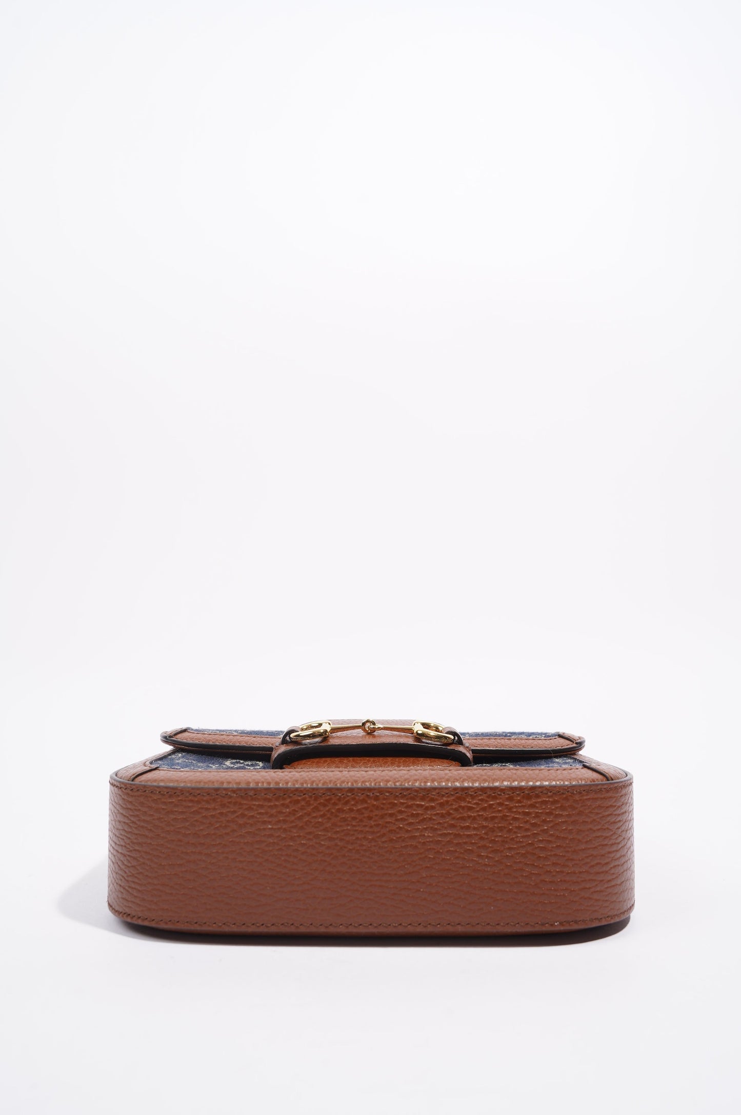Gucci Womens Horsebit 1955 Mini Bag Demin / Brown