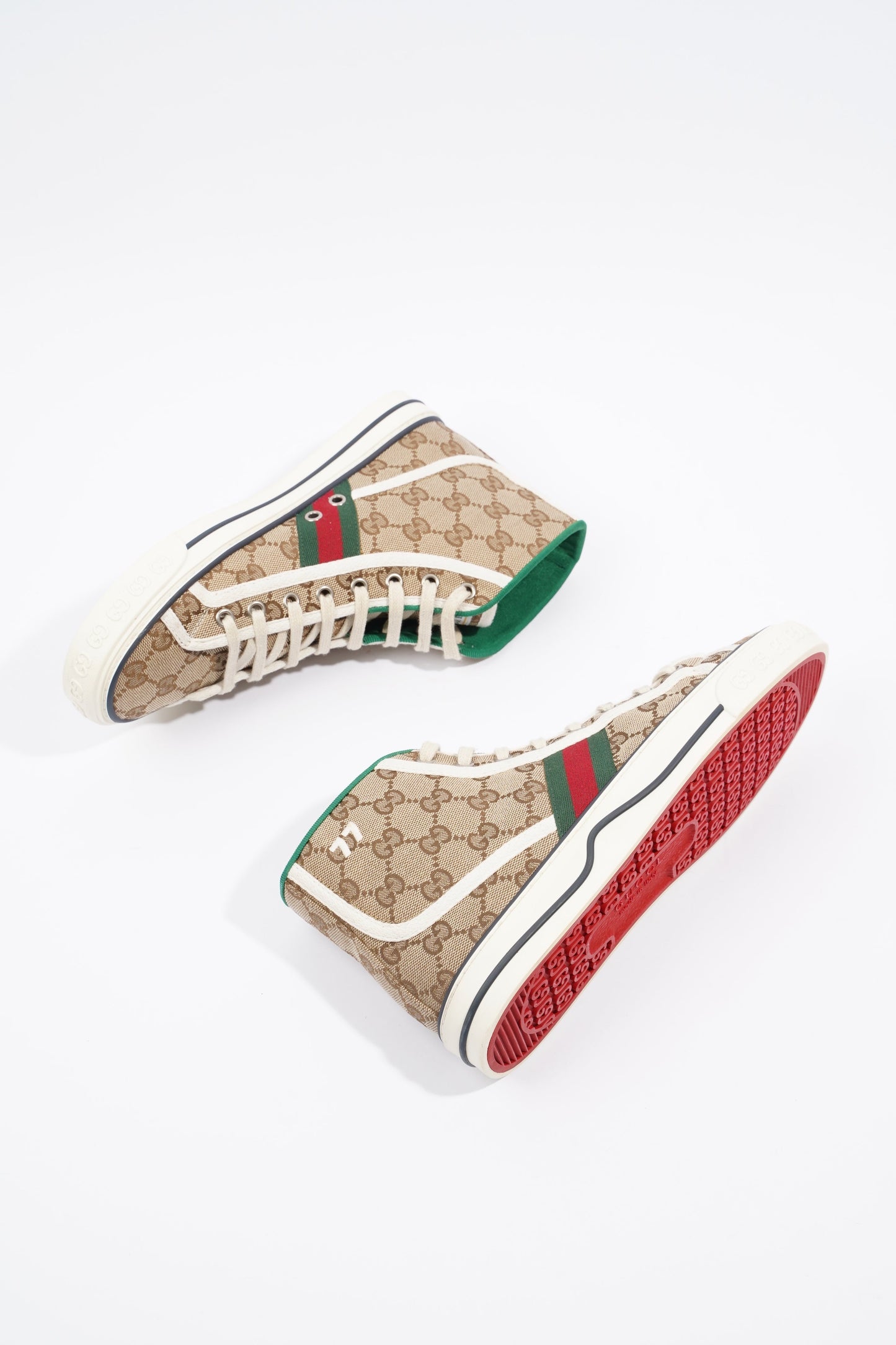 Gucci Tennis 1997 High Top Sneaker Supreme / Red / Green EU 38 / UK 5