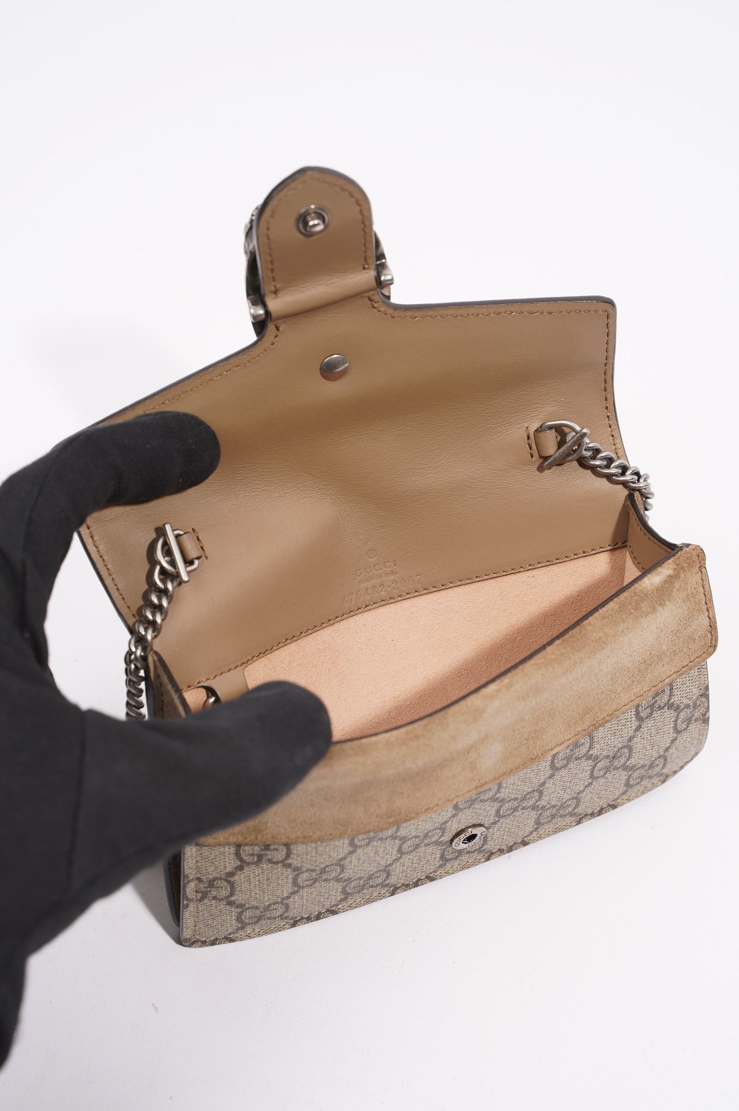 Gucci Womens Dionysus Super Mini Brown Canvas