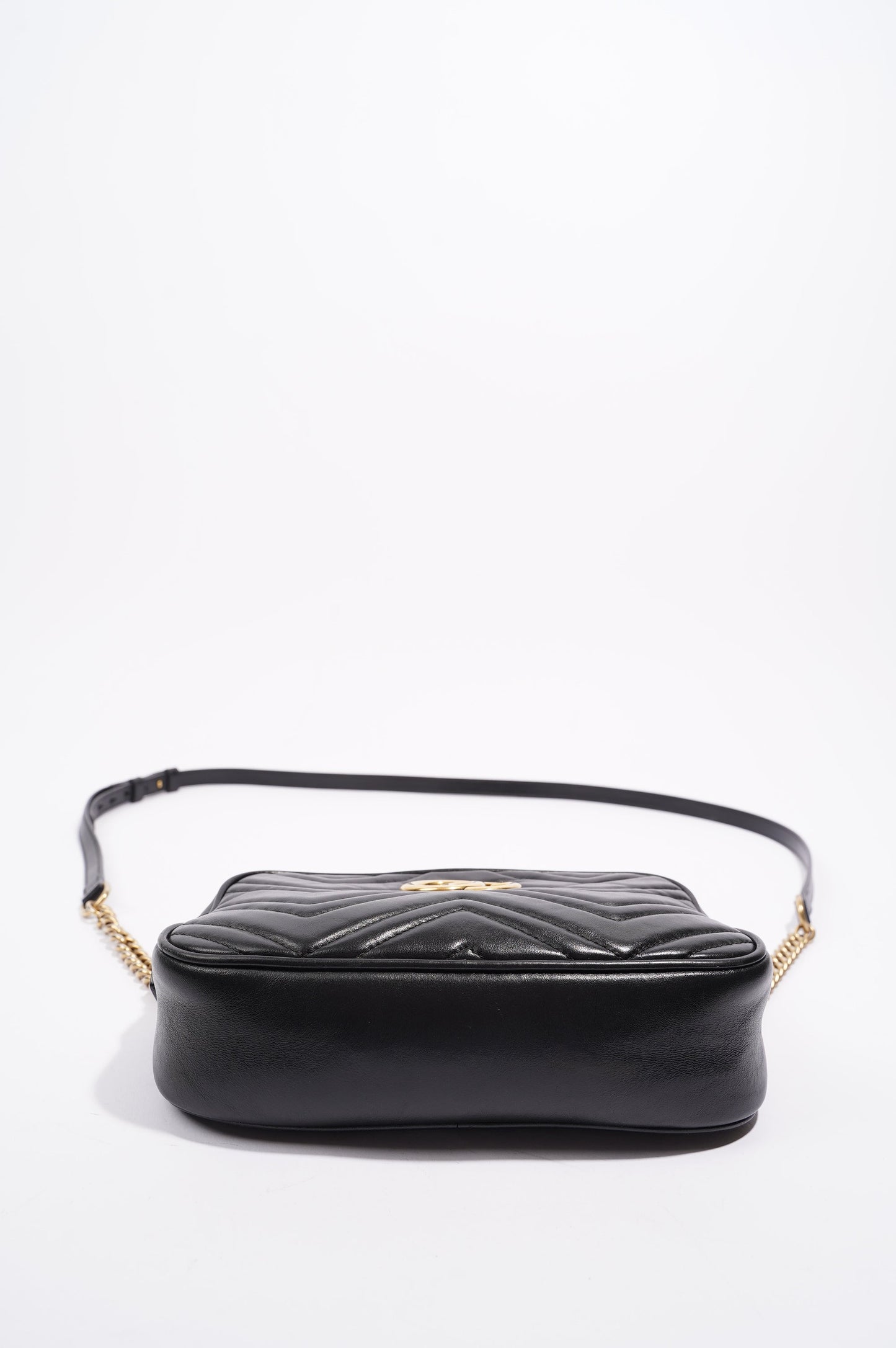 Gucci Womens Marmont Zip Black / Gold Small
