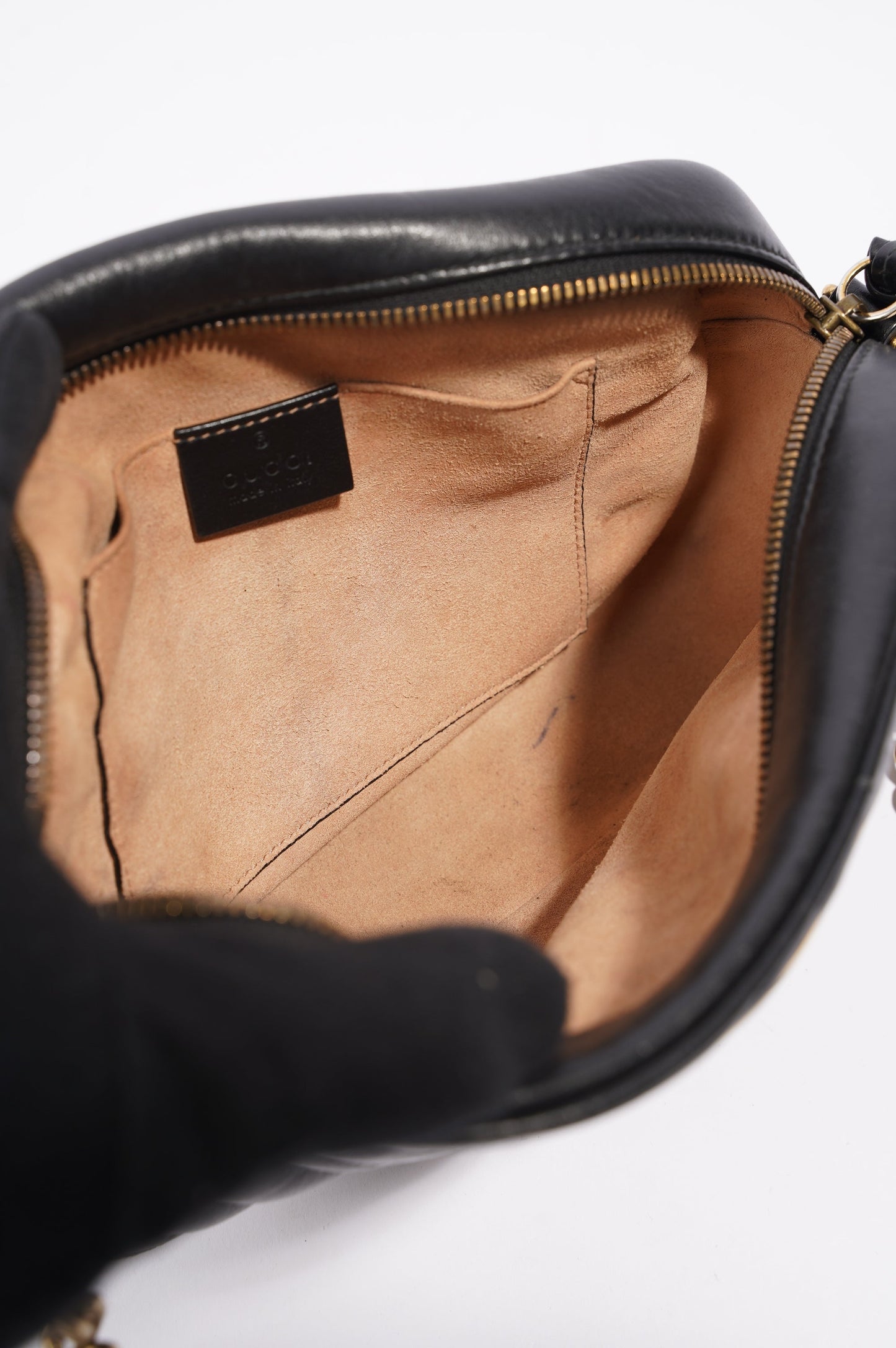 Gucci Womens GG Marmont Bag Black Leather Small