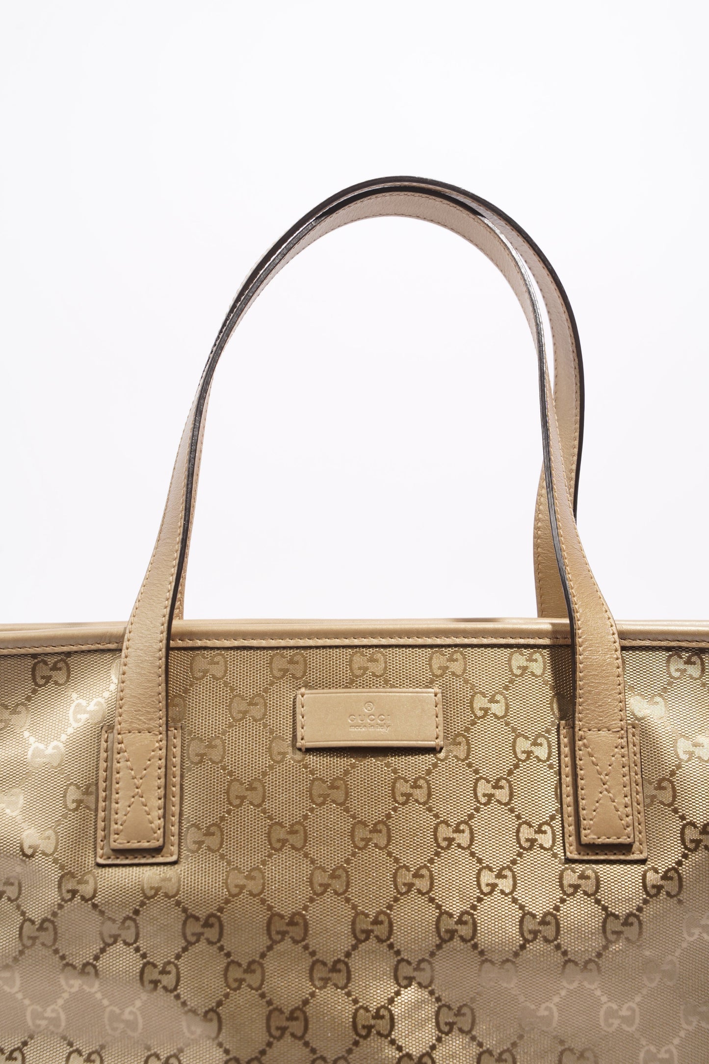 Gucci Womens Vintage Tote Bag Gold